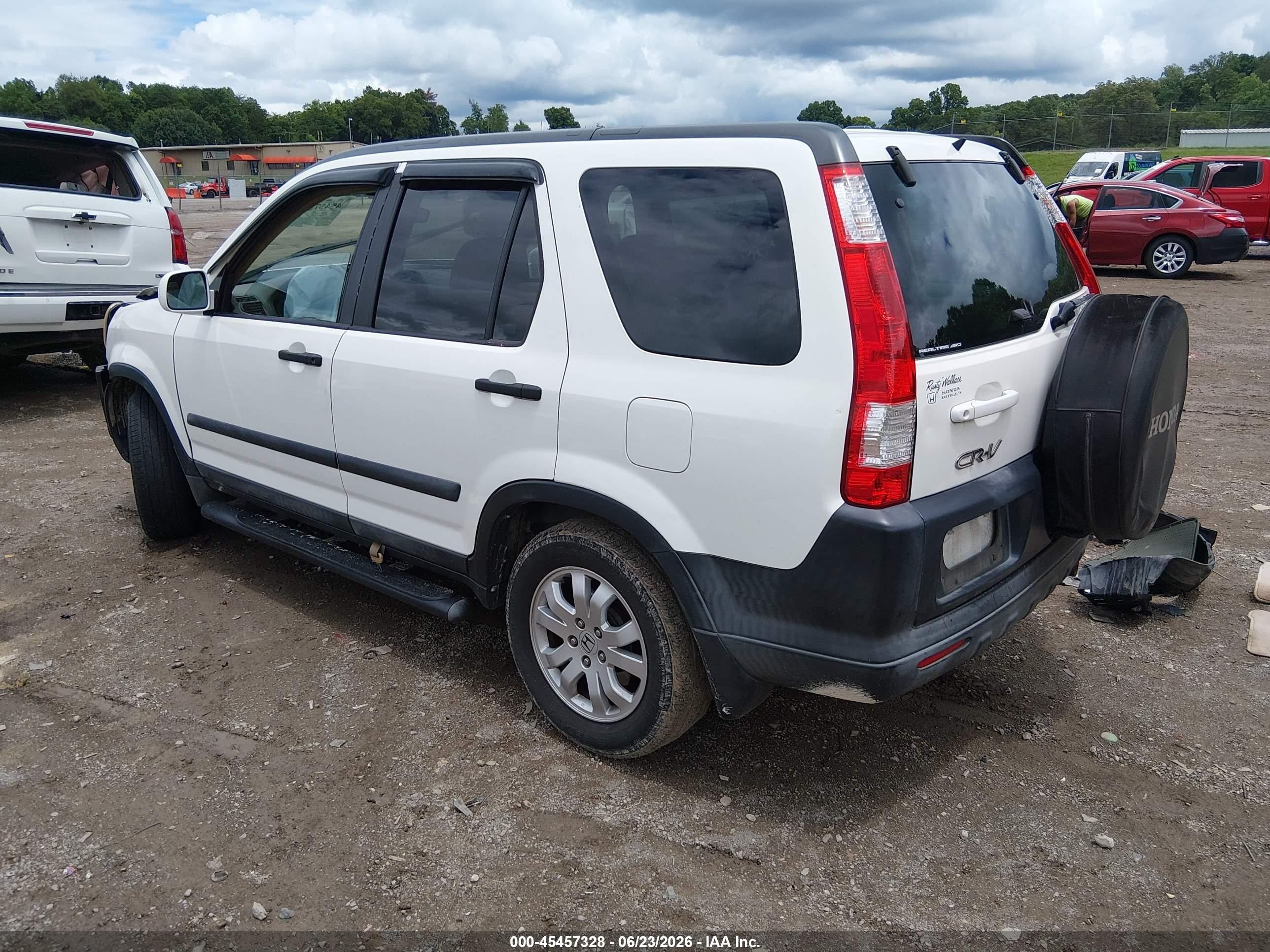 2006 Honda Cr-v Ex White vin: SHSRD78826U424927