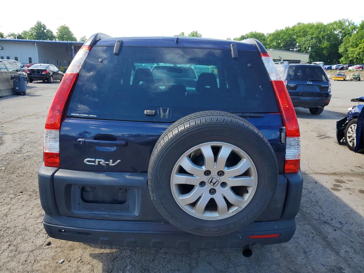 2006 Honda Cr-v Ex Blue vin: SHSRD78826U442294