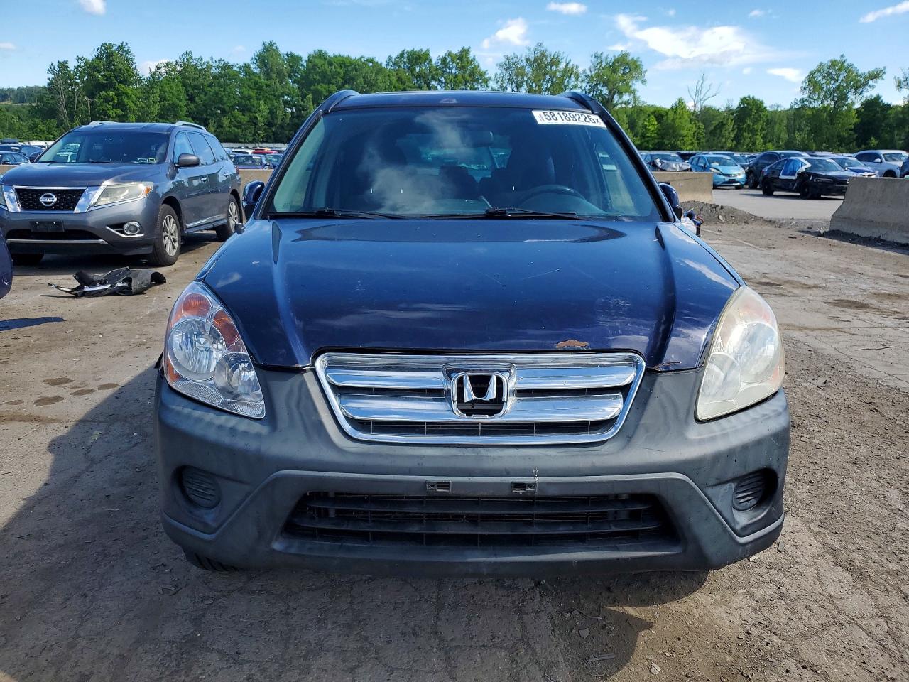 2006 Honda Cr-v Ex Blue vin: SHSRD78826U442294