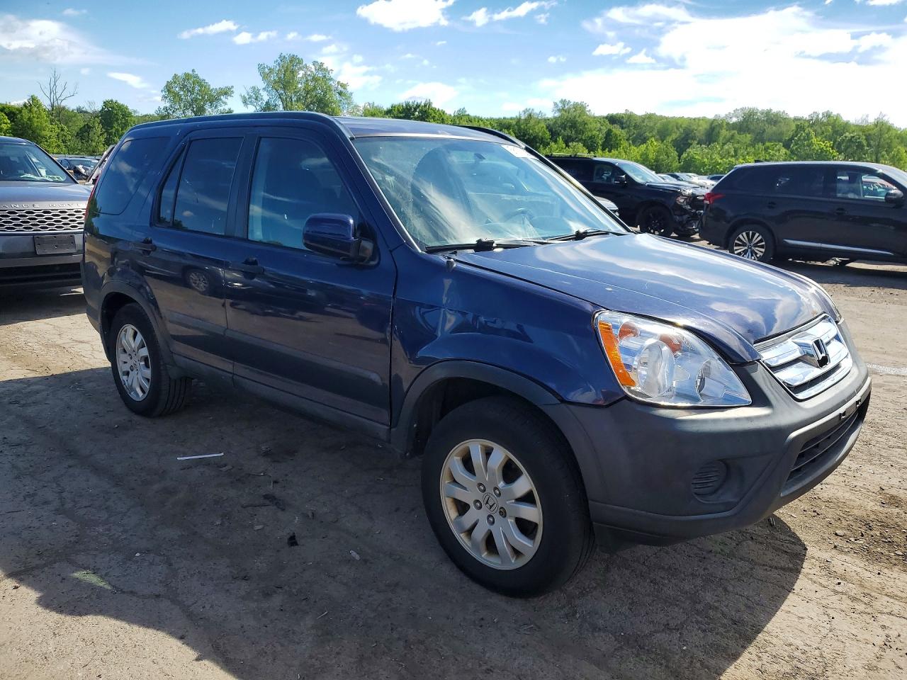 2006 Honda Cr-v Ex Blue vin: SHSRD78826U442294