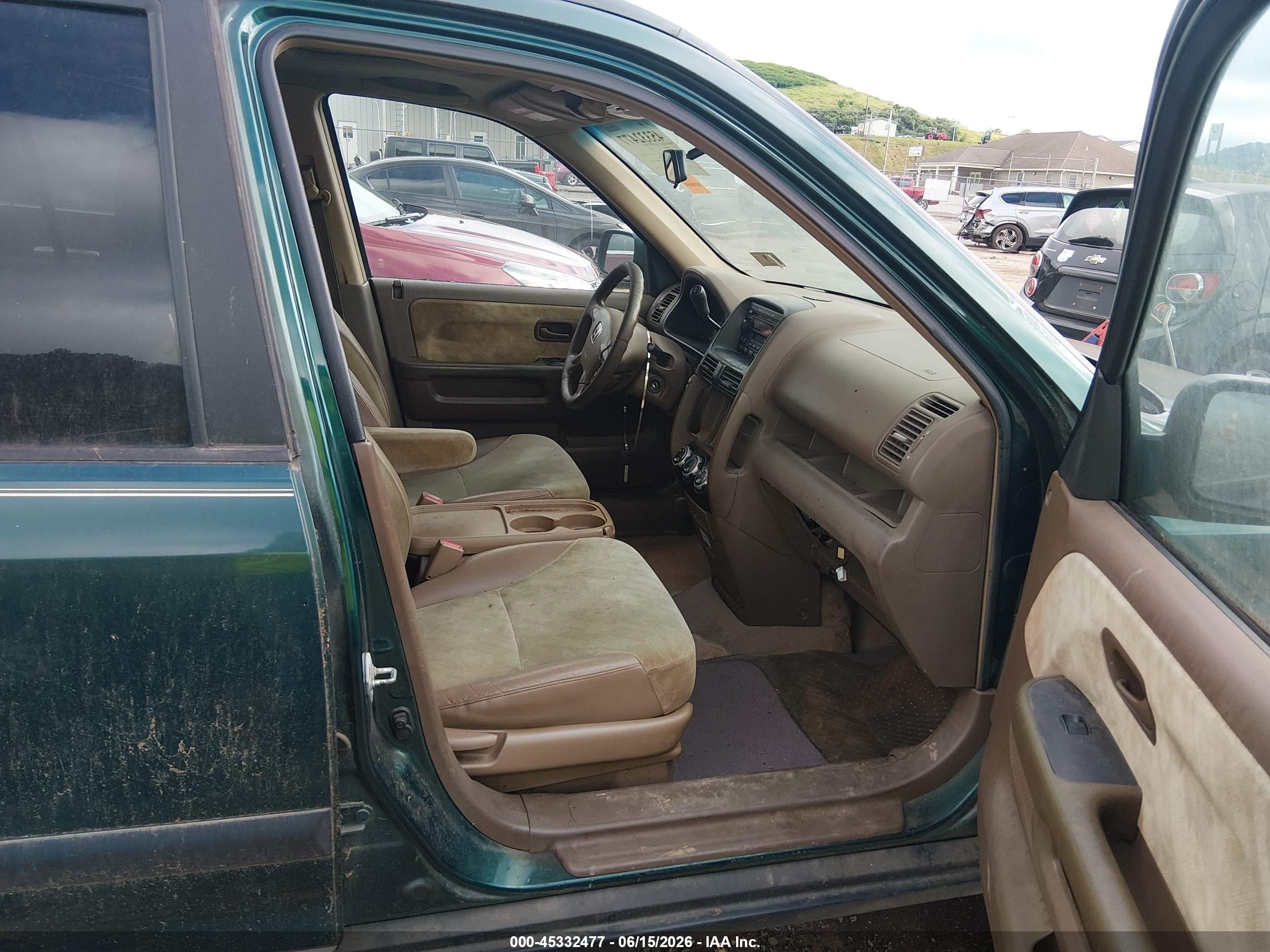 2002 Honda Cr-v Ex Зеленый vin: SHSRD78832U012347