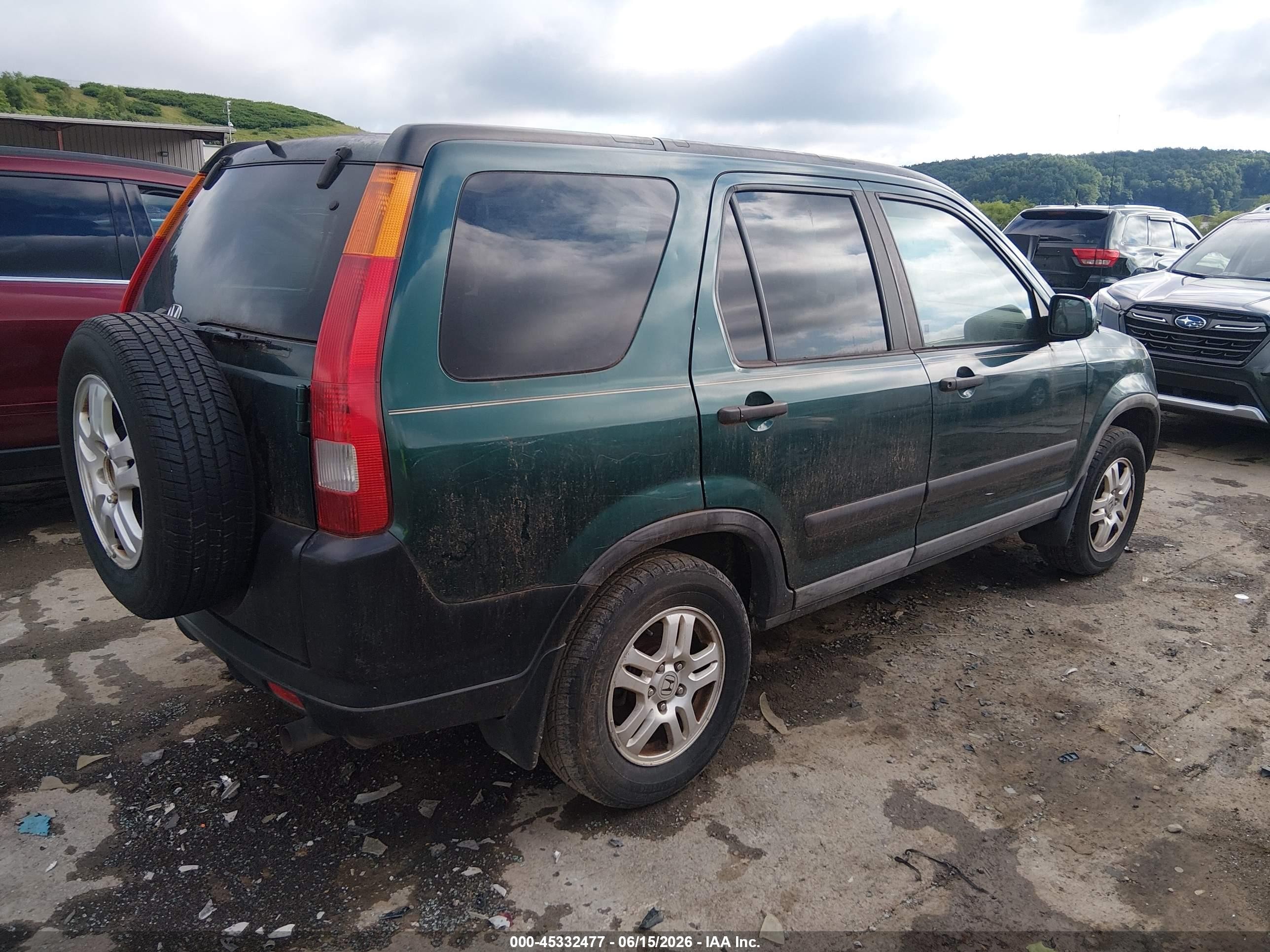 2002 Honda Cr-v Ex Зеленый vin: SHSRD78832U012347