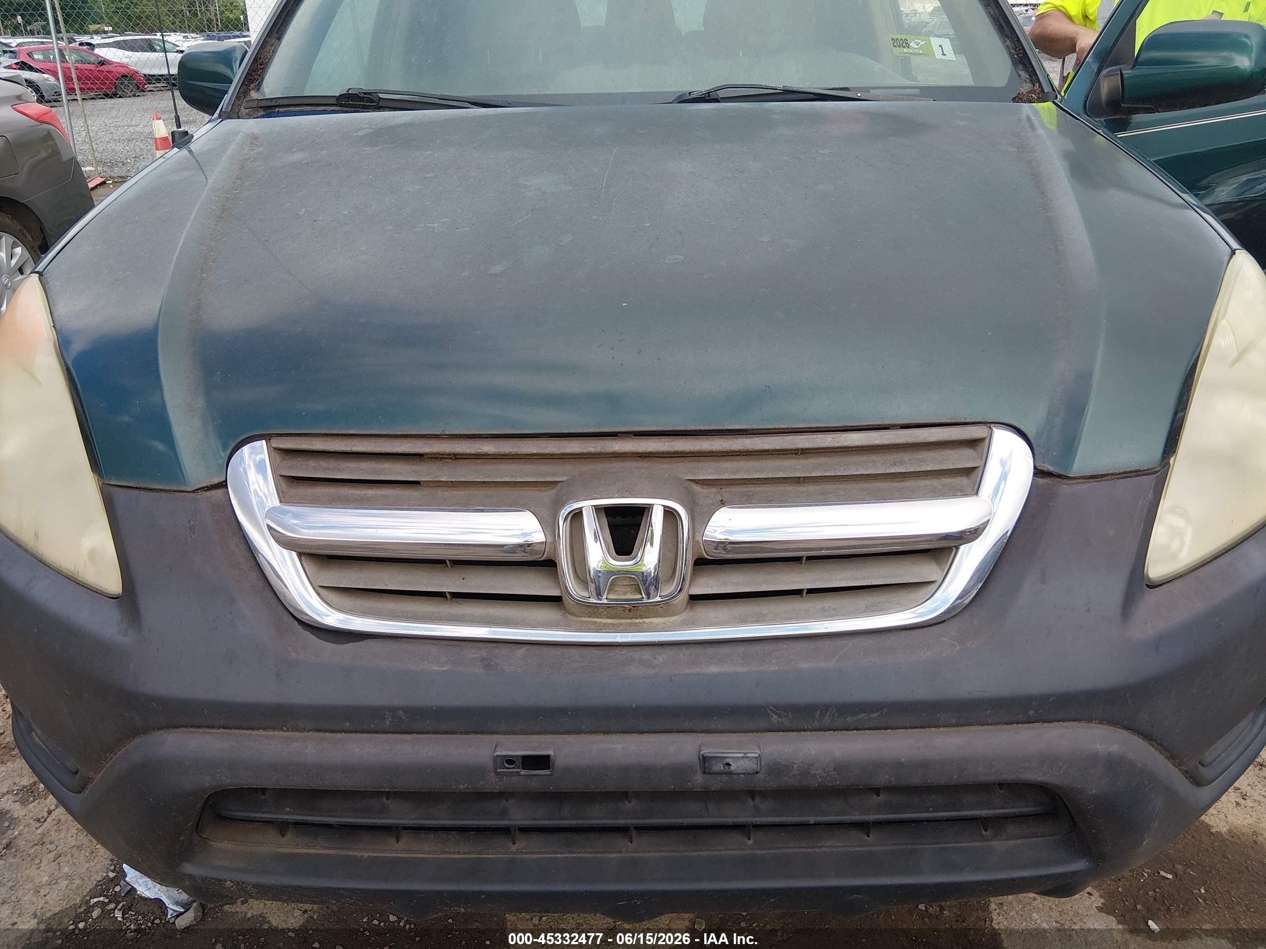 2002 Honda Cr-v Ex Зеленый vin: SHSRD78832U012347