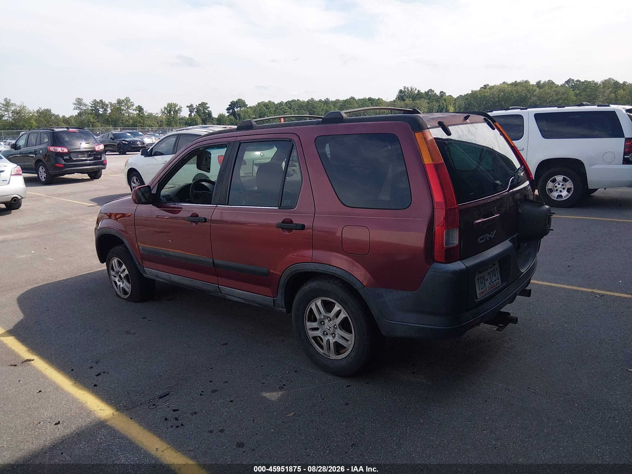 2003 Honda Cr-v Ex Red vin: SHSRD78833U100882