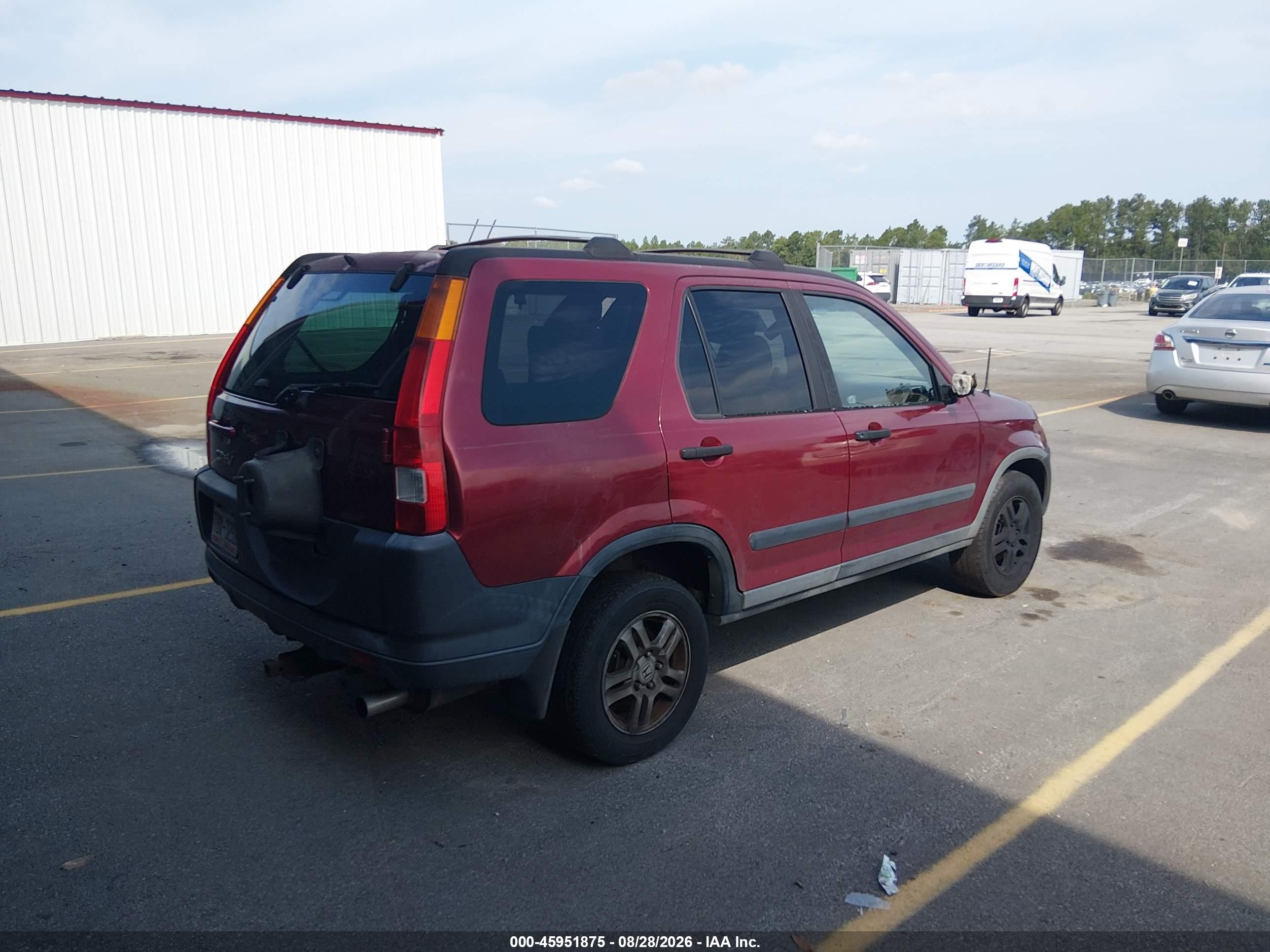 2003 Honda Cr-v Ex Red vin: SHSRD78833U100882
