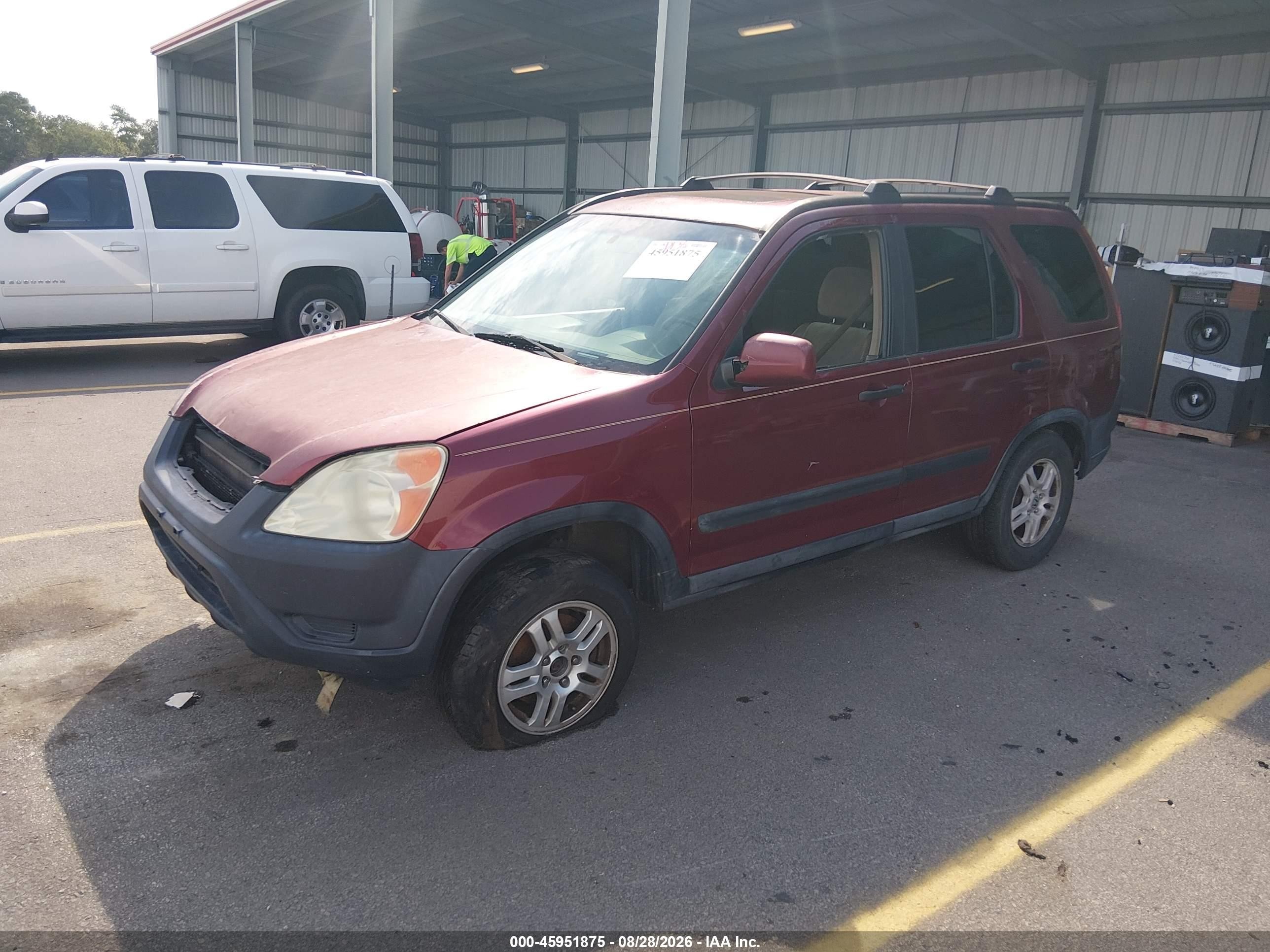 2003 Honda Cr-v Ex Red vin: SHSRD78833U100882