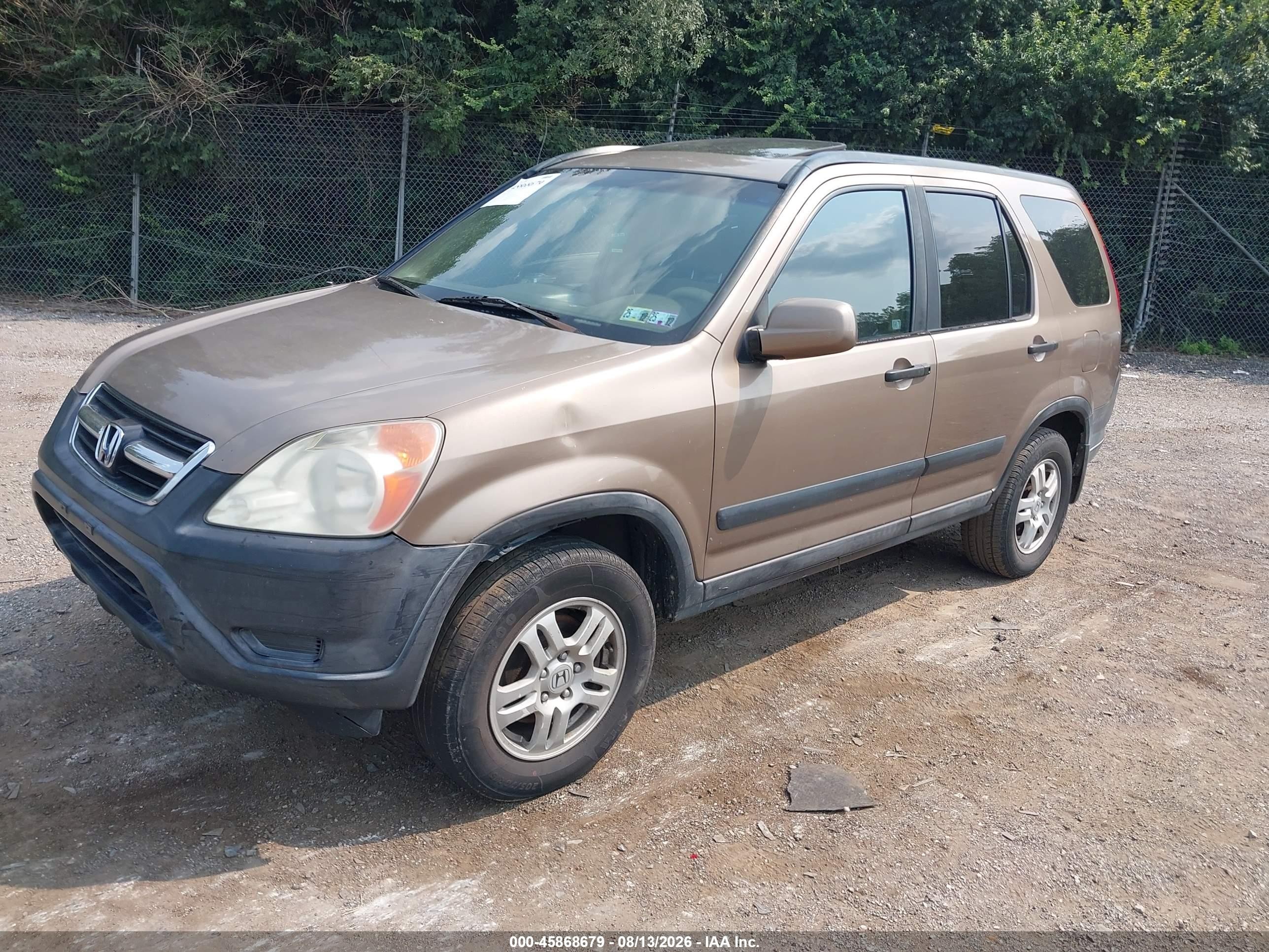 2003 Honda Cr-v Ex Brown vin: SHSRD78833U150052