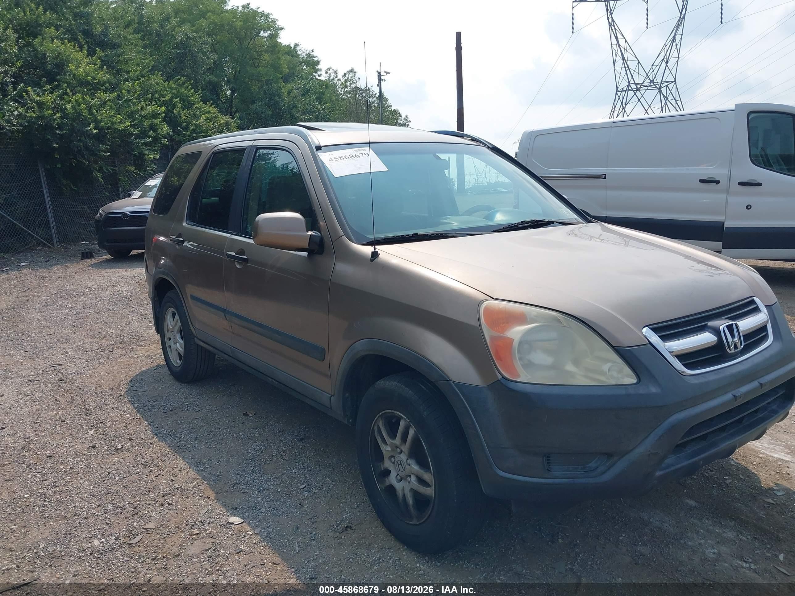 2003 Honda Cr-v Ex Brown vin: SHSRD78833U150052