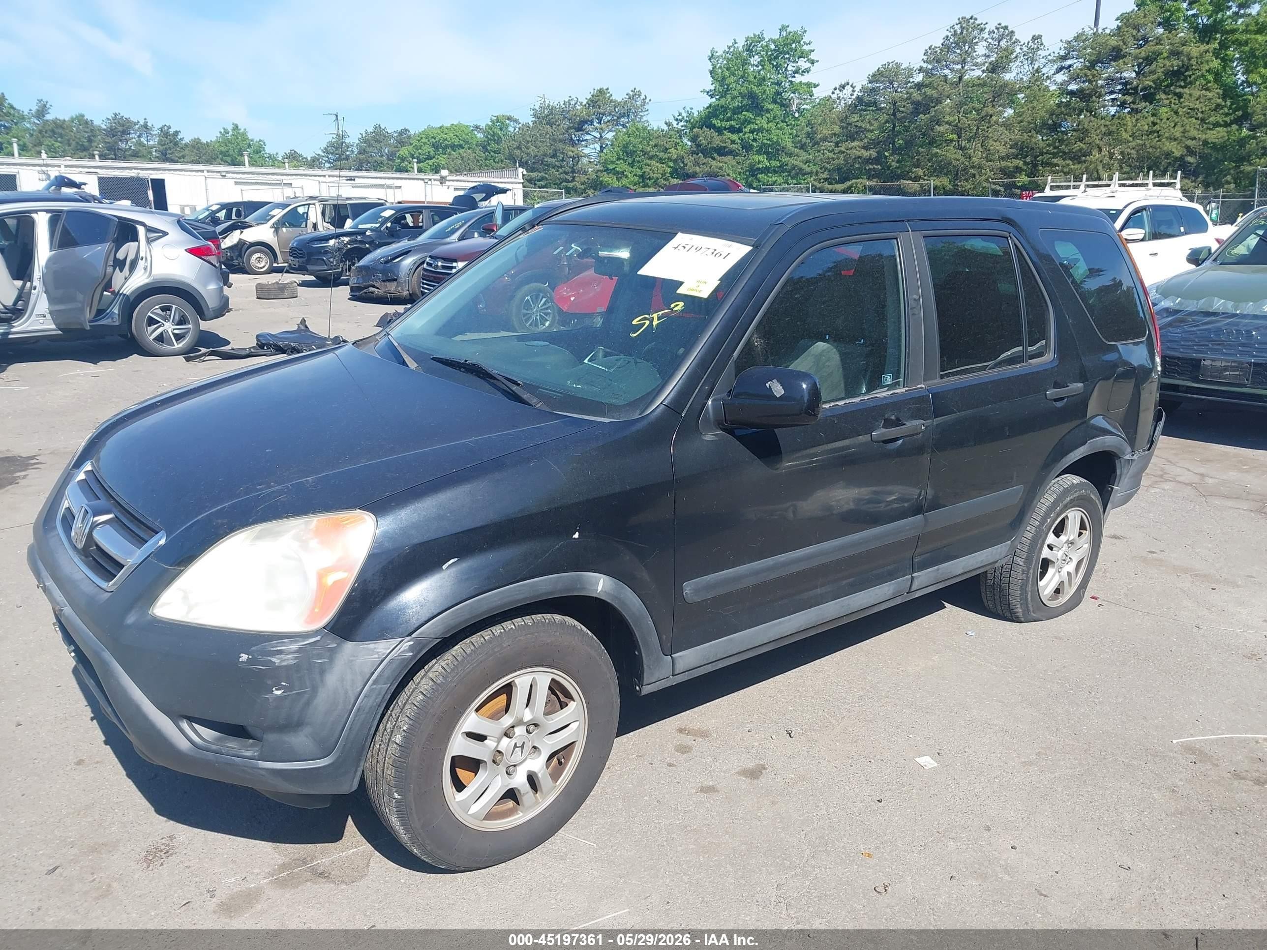 2003 Honda Cr-v Ex Black vin: SHSRD78833U152092