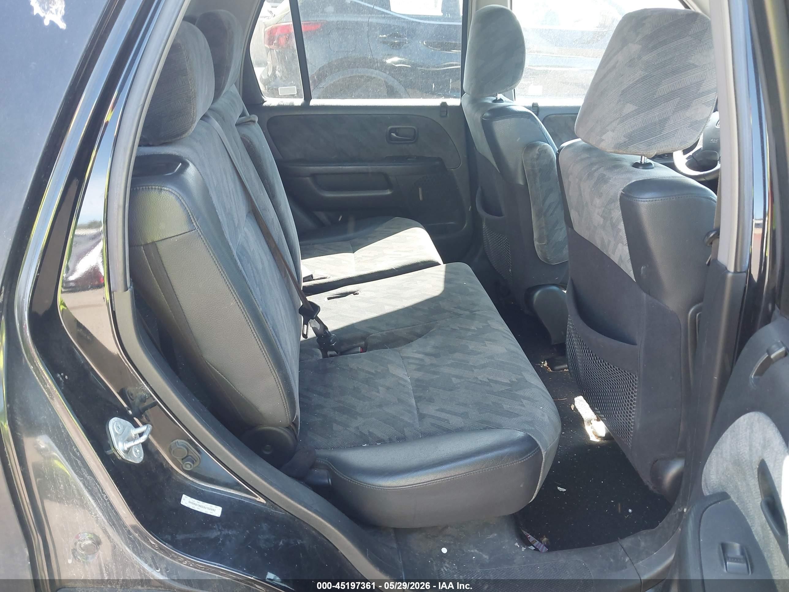 2003 Honda Cr-v Ex Black vin: SHSRD78833U152092
