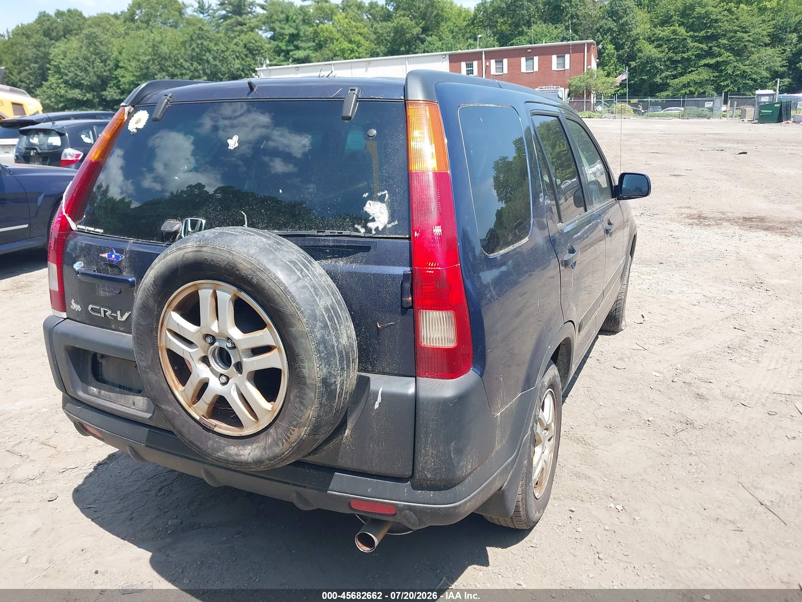 2003 Honda Cr-v Ex Blue vin: SHSRD78833U152142