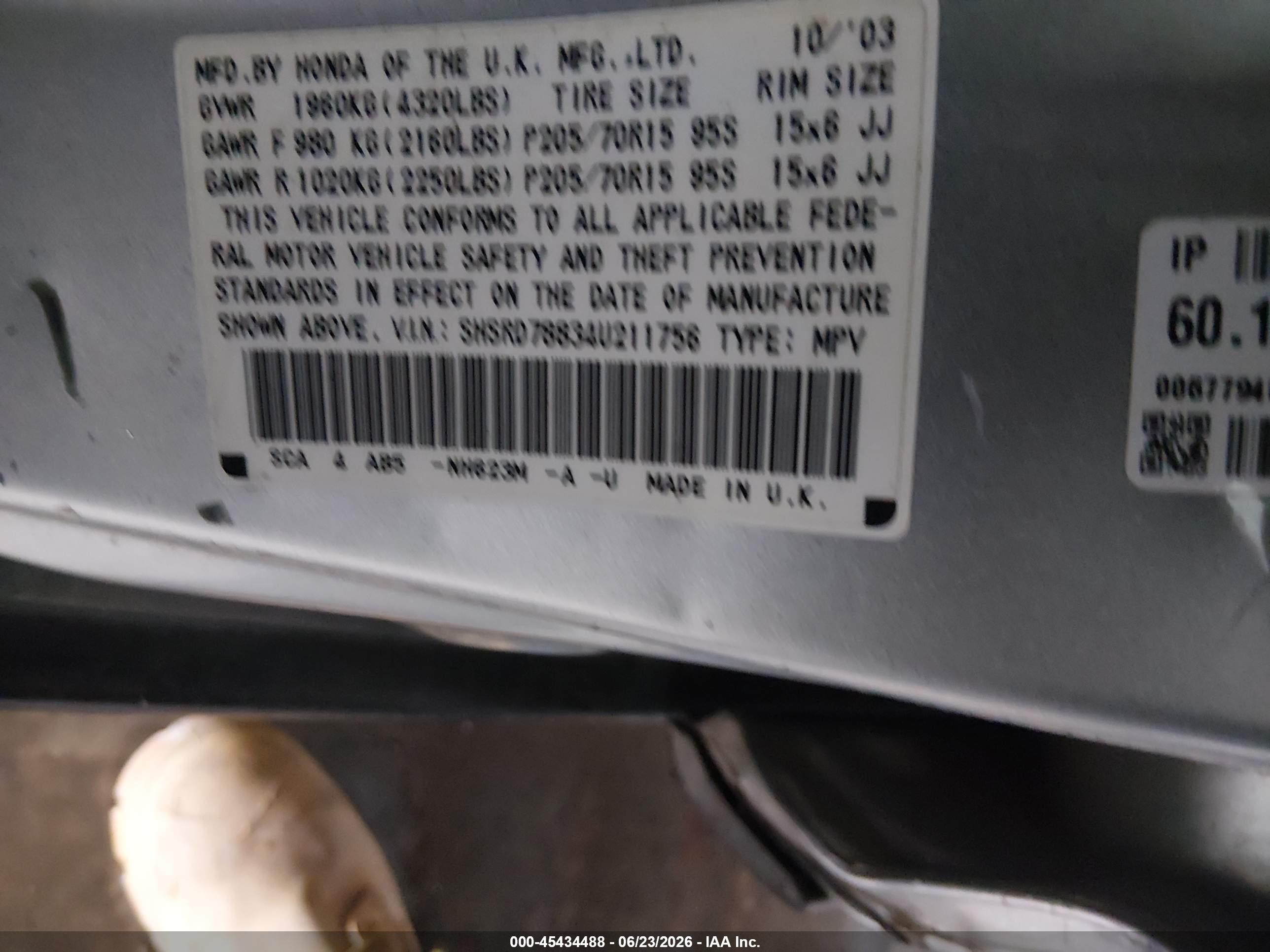 2004 Honda Cr-v Ex Gray vin: SHSRD78834U211756
