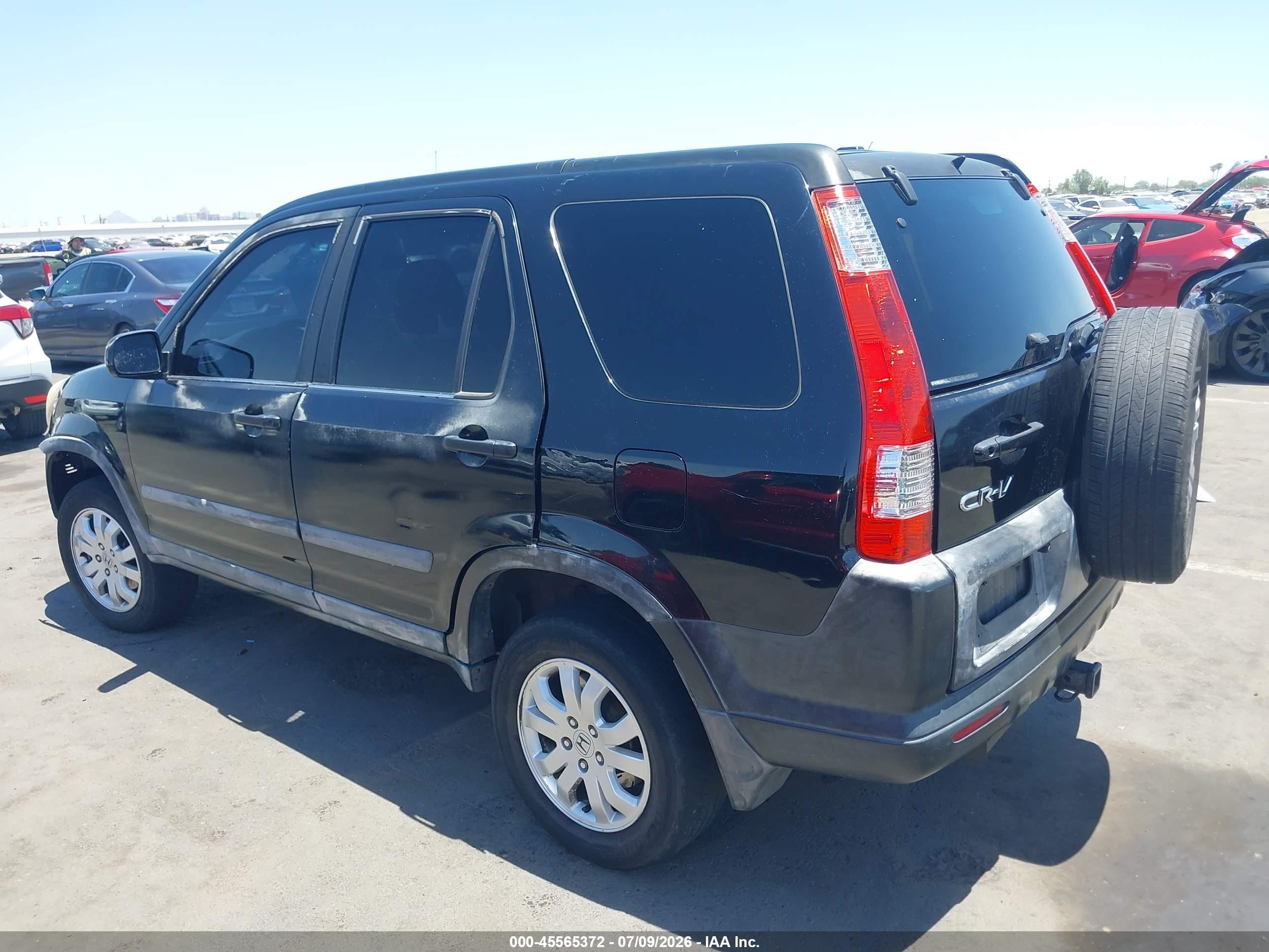 2006 Honda Cr-v Ex Black vin: SHSRD78836U422216