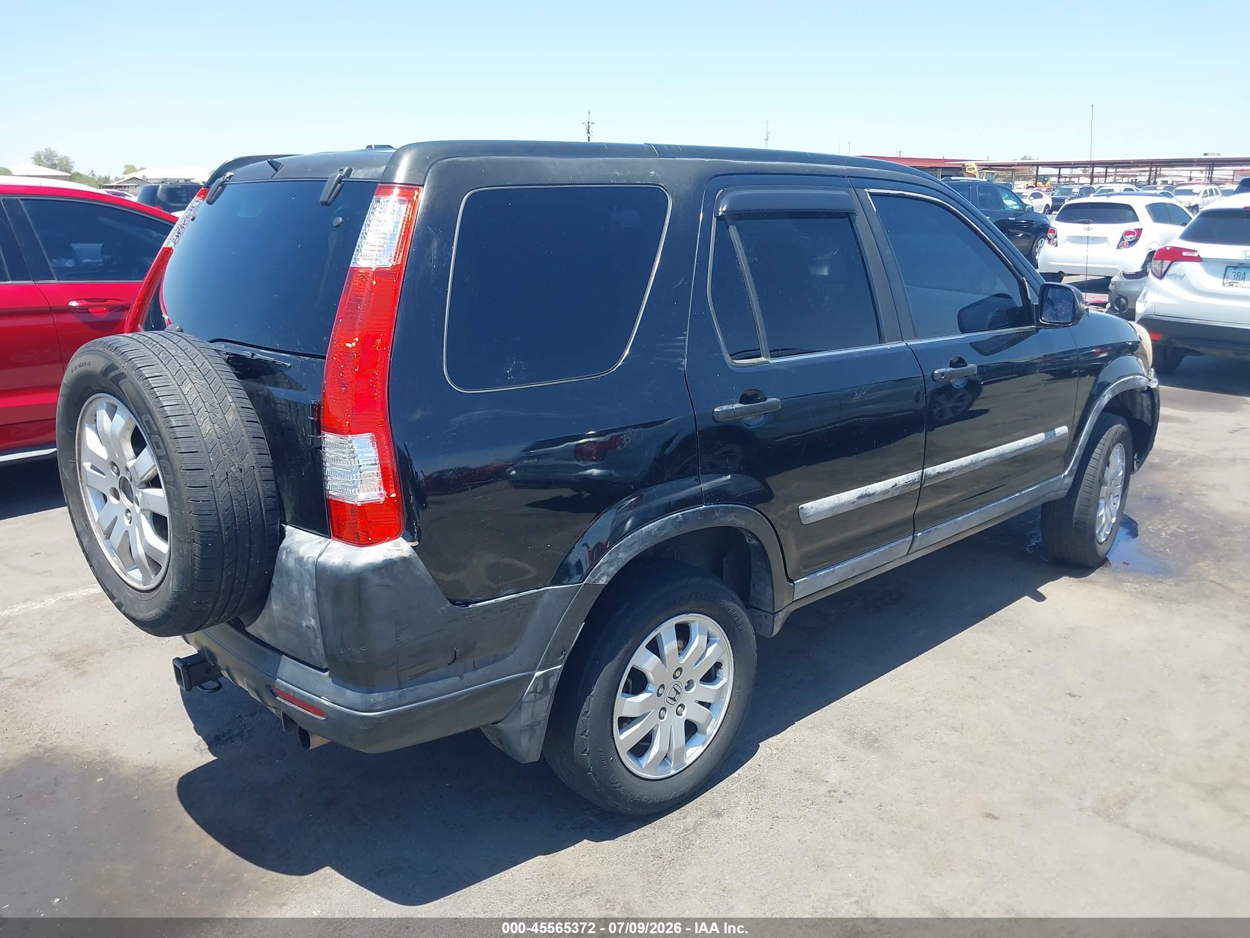 2006 Honda Cr-v Ex Black vin: SHSRD78836U422216