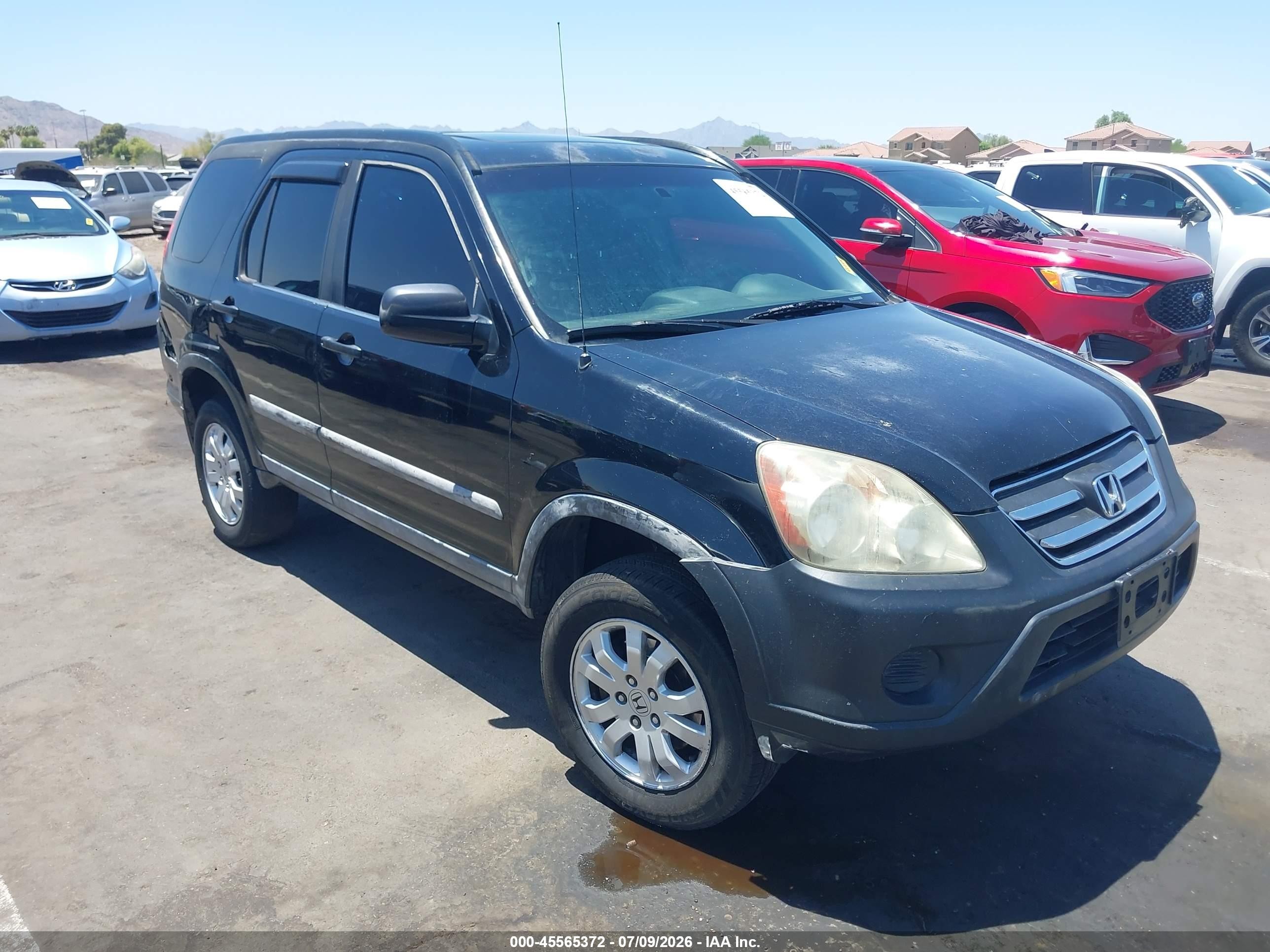 2006 Honda Cr-v Ex Black vin: SHSRD78836U422216