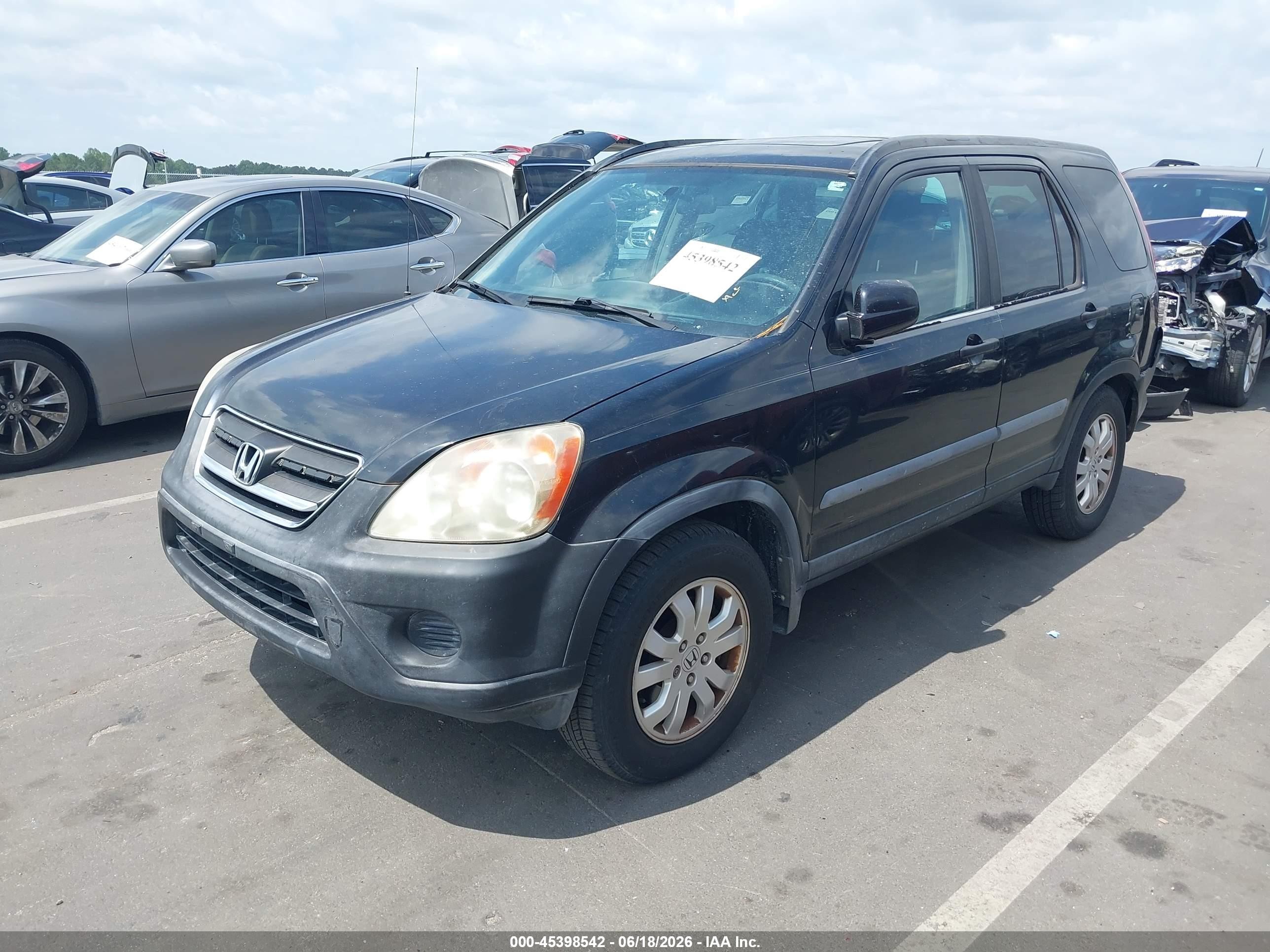 2006 Honda Cr-v Ex Black vin: SHSRD78836U444510