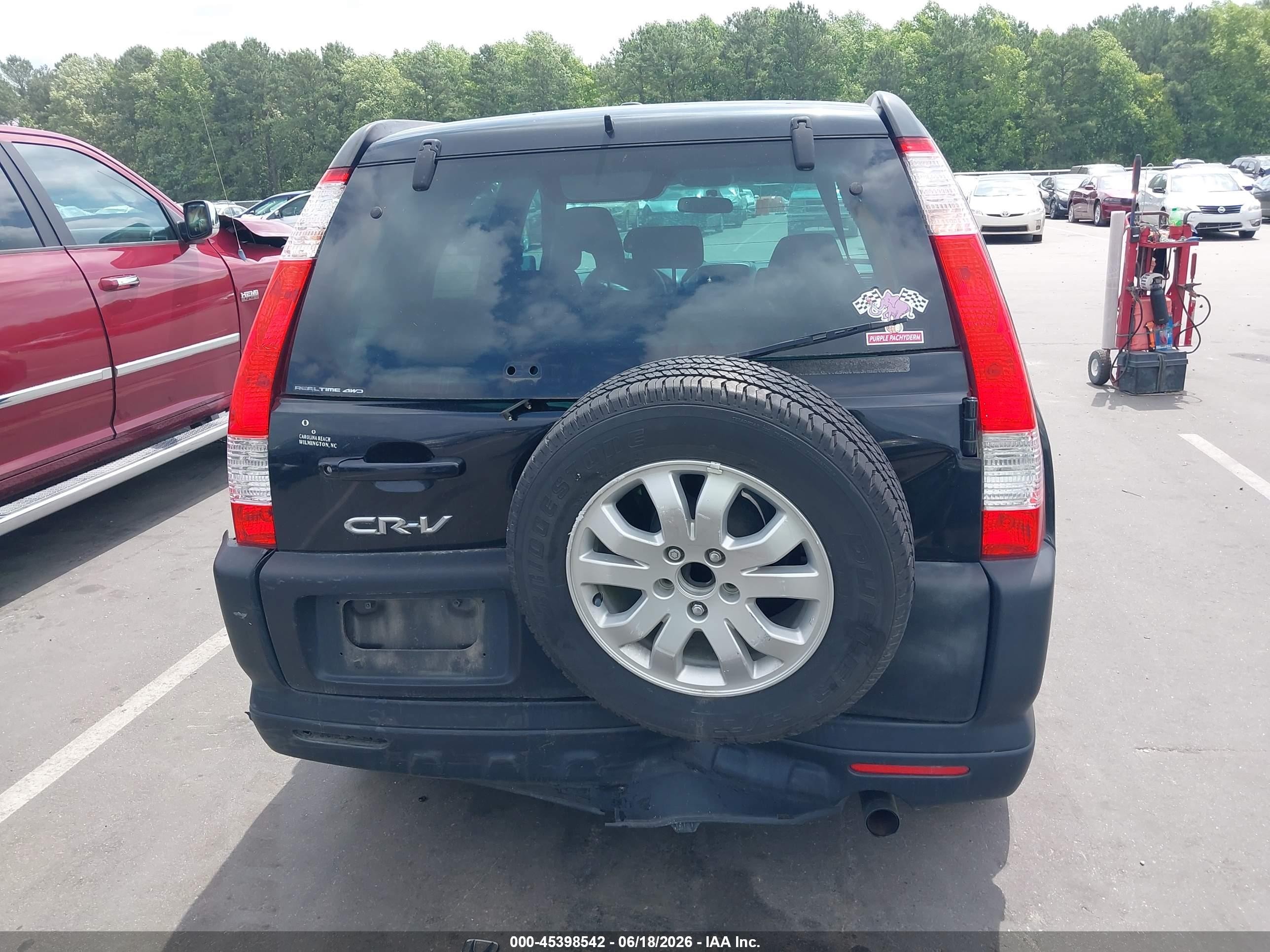 2006 Honda Cr-v Ex Black vin: SHSRD78836U444510