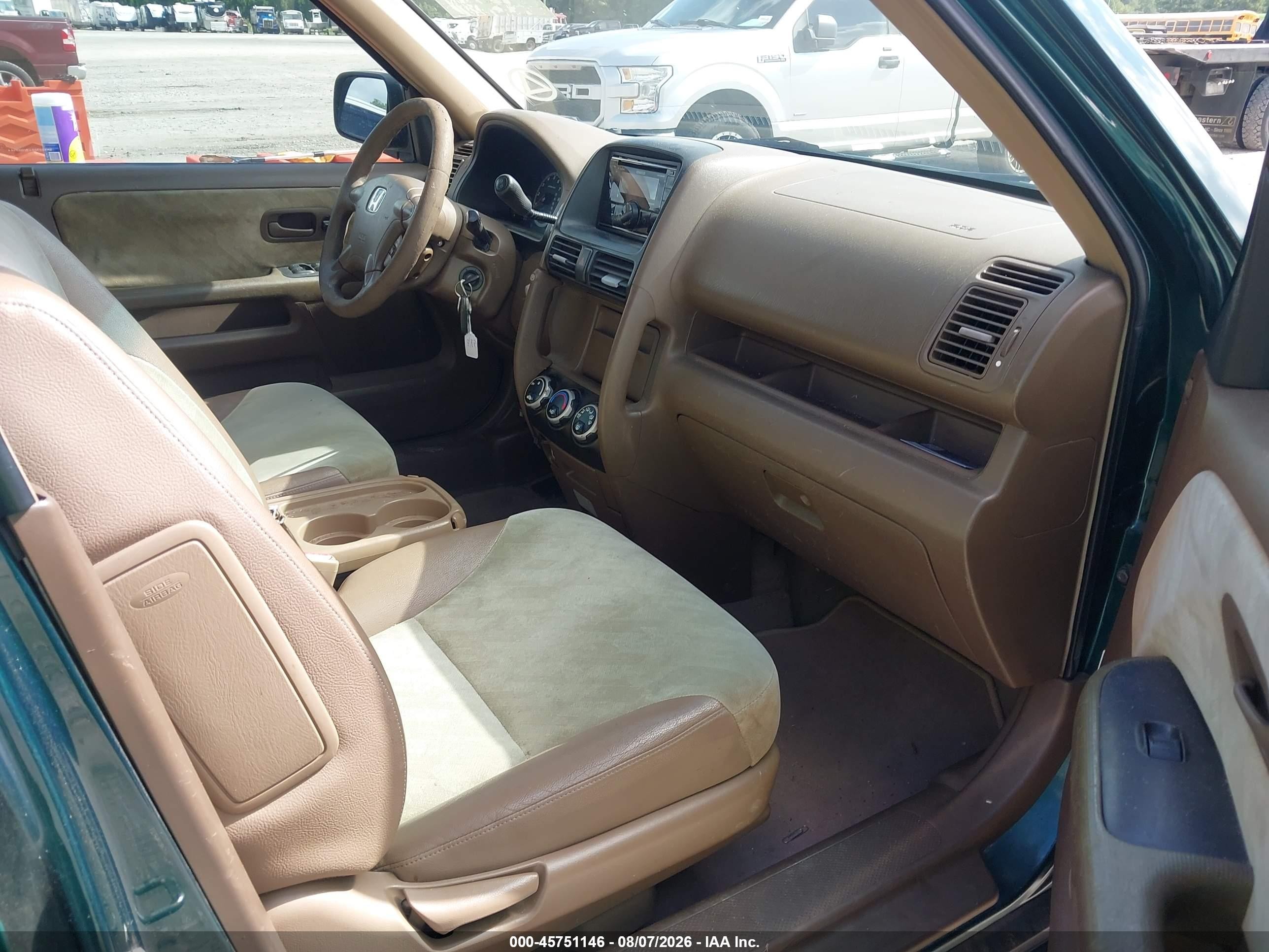 2002 Honda Cr-v Ex Green vin: SHSRD78842U003544