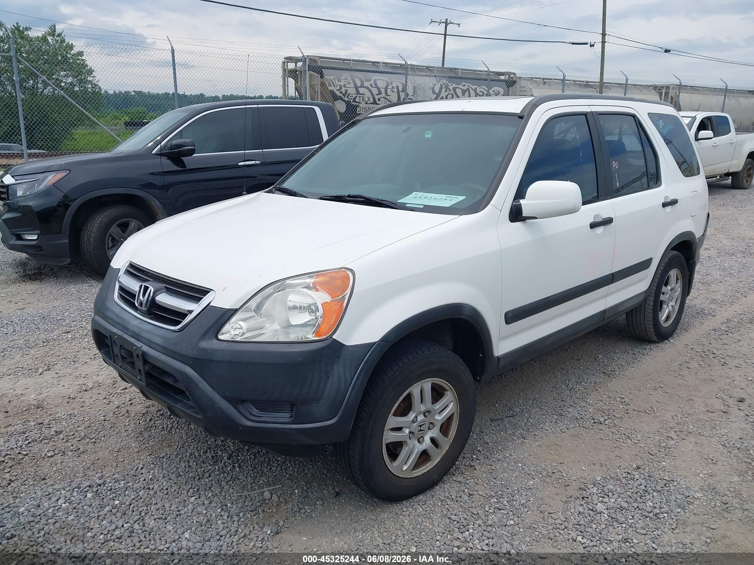 2003 Honda Cr-v Ex White vin: SHSRD78843U111437