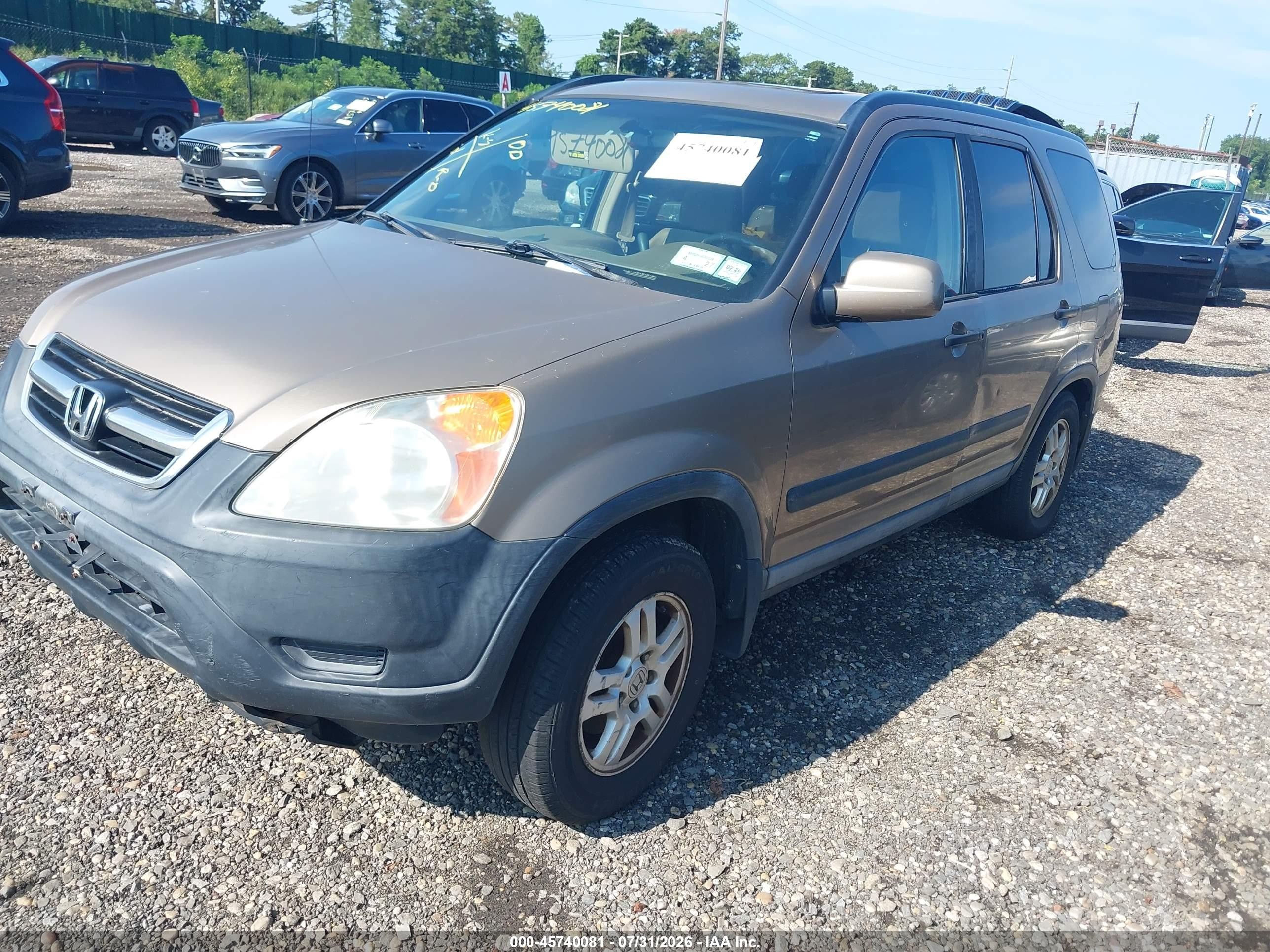 2003 Honda Cr-v Ex Brown vin: SHSRD78843U124897