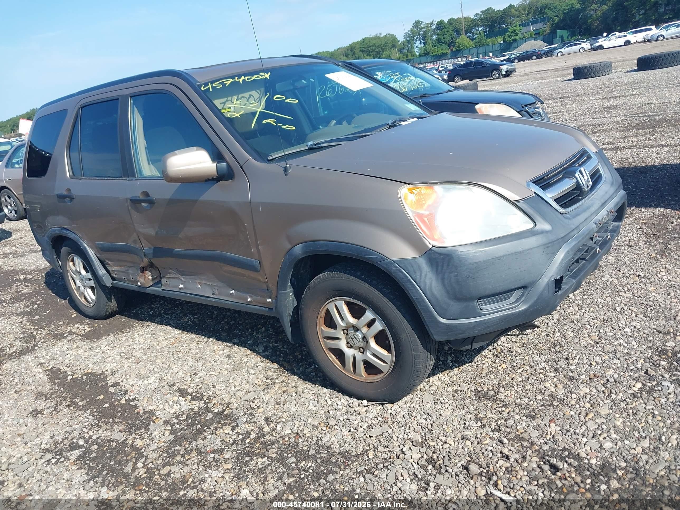 2003 Honda Cr-v Ex Brown vin: SHSRD78843U124897