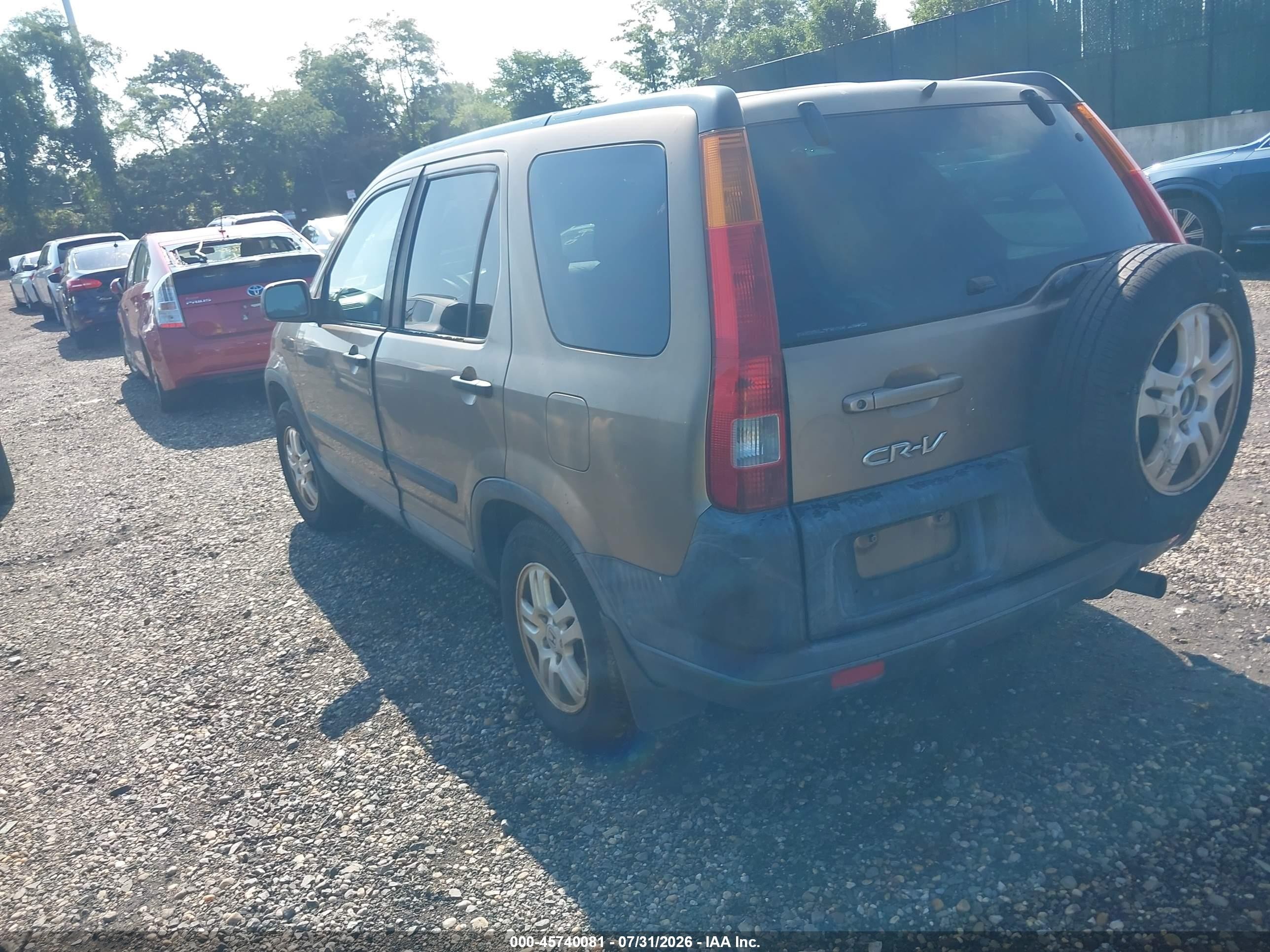 2003 Honda Cr-v Ex Brown vin: SHSRD78843U124897