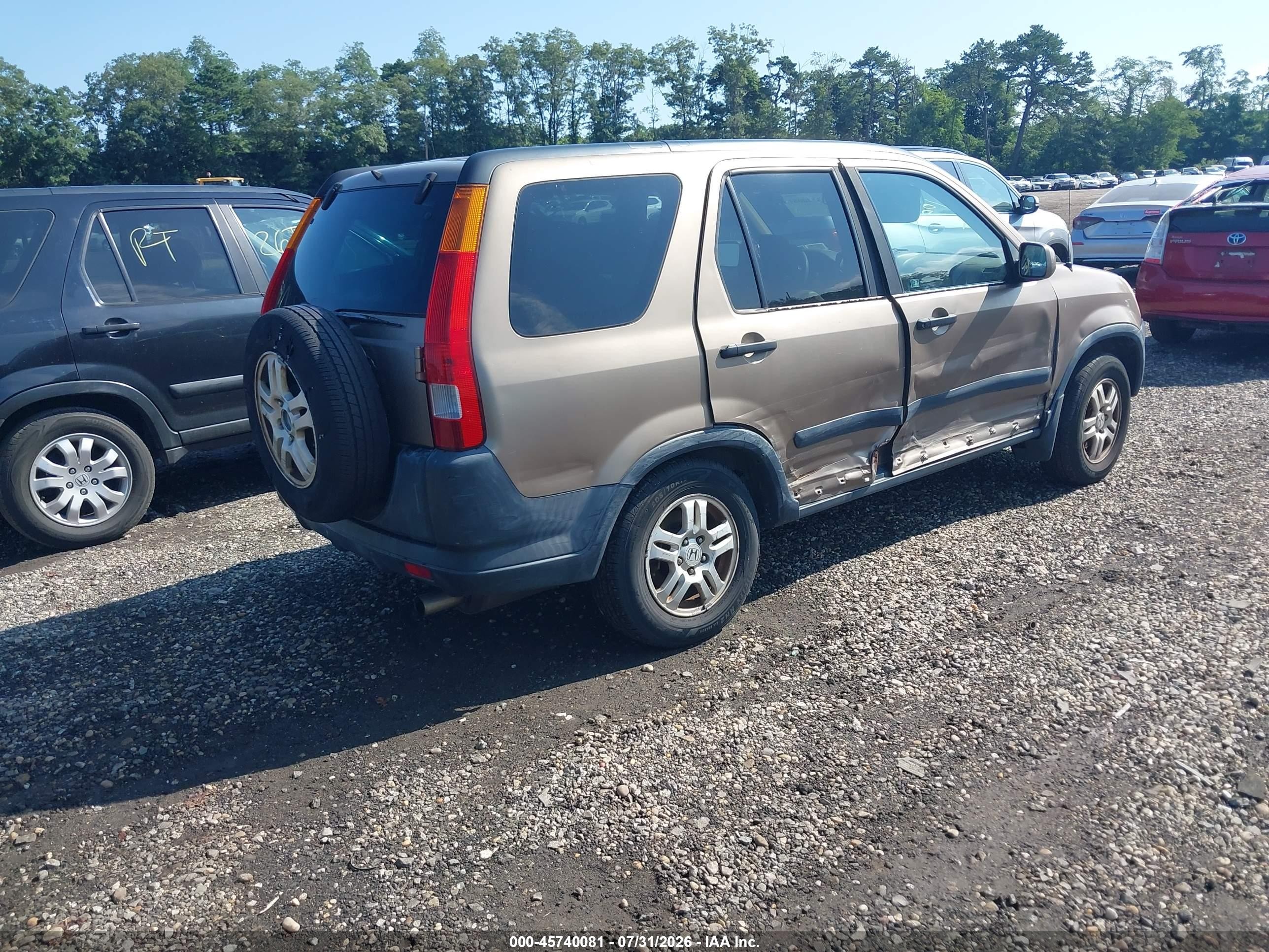 2003 Honda Cr-v Ex Brown vin: SHSRD78843U124897