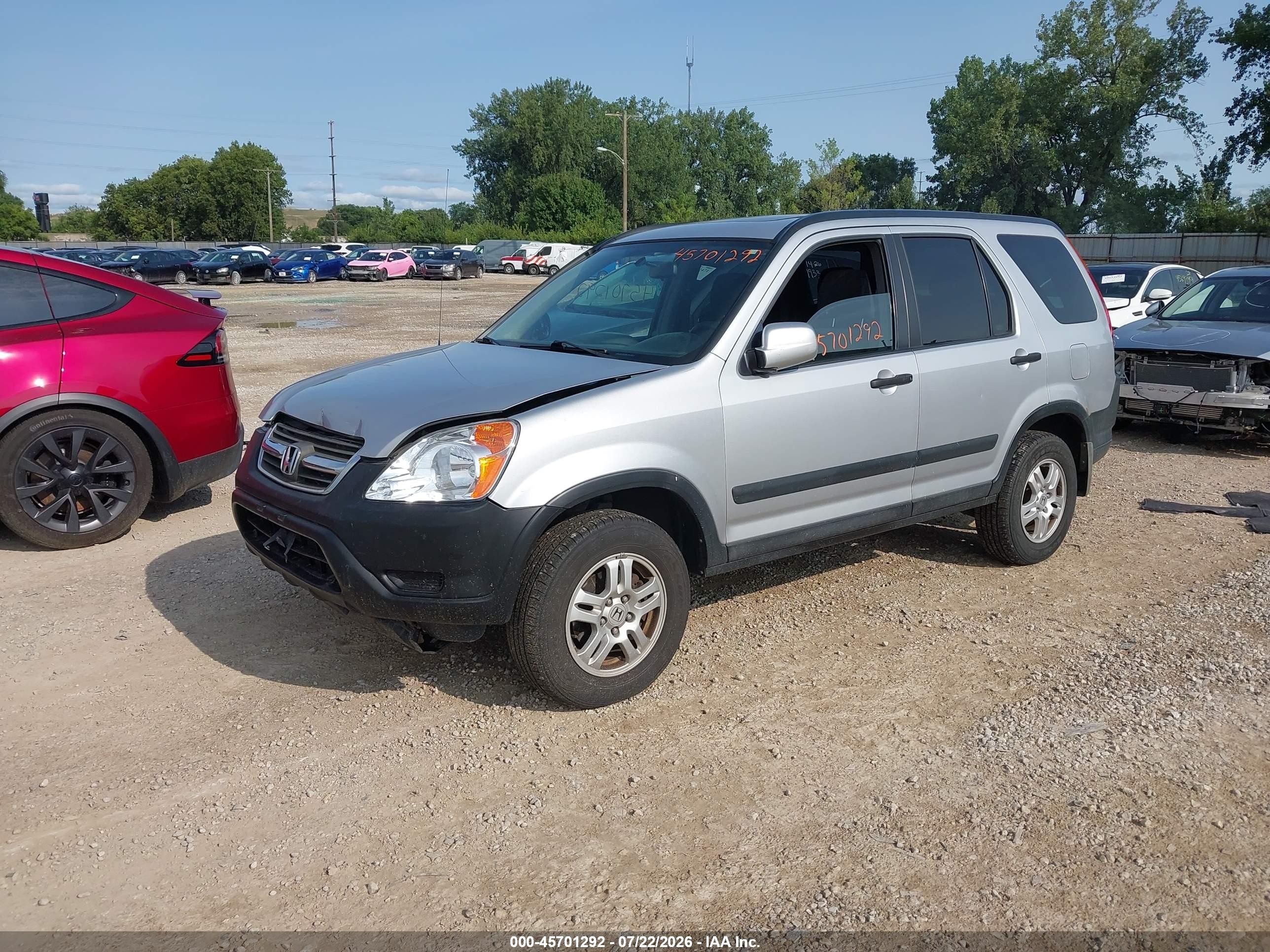 2004 Honda Cr-v Ex Silver vin: SHSRD78844U209028