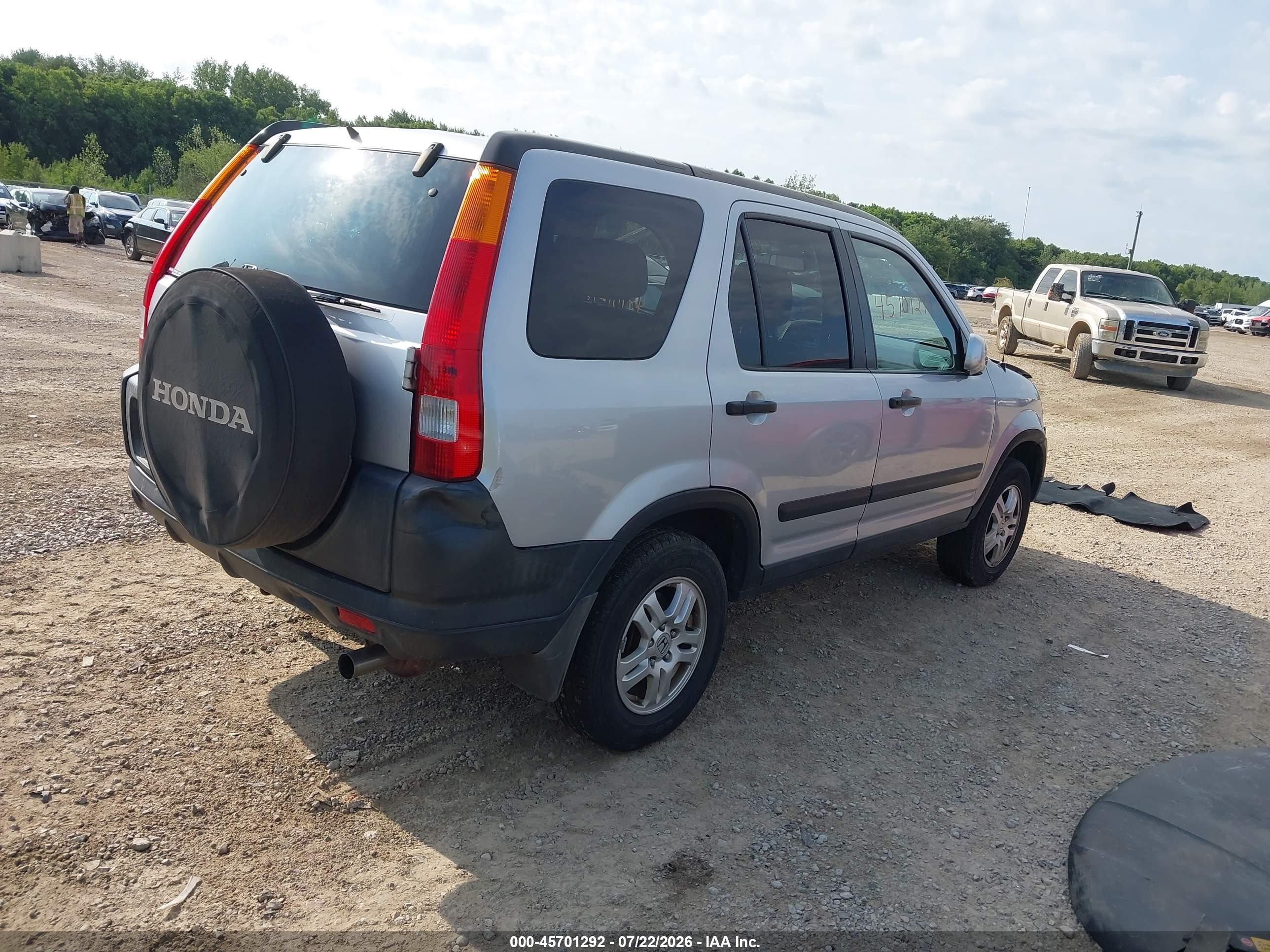 2004 Honda Cr-v Ex Silver vin: SHSRD78844U209028