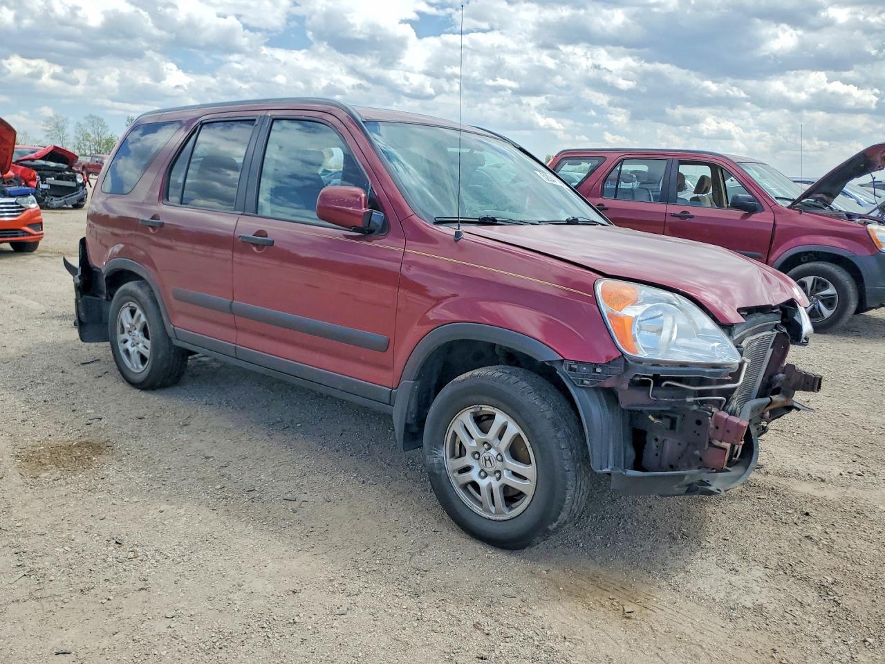 2004 Honda Cr-v Ex Red vin: SHSRD78844U249383
