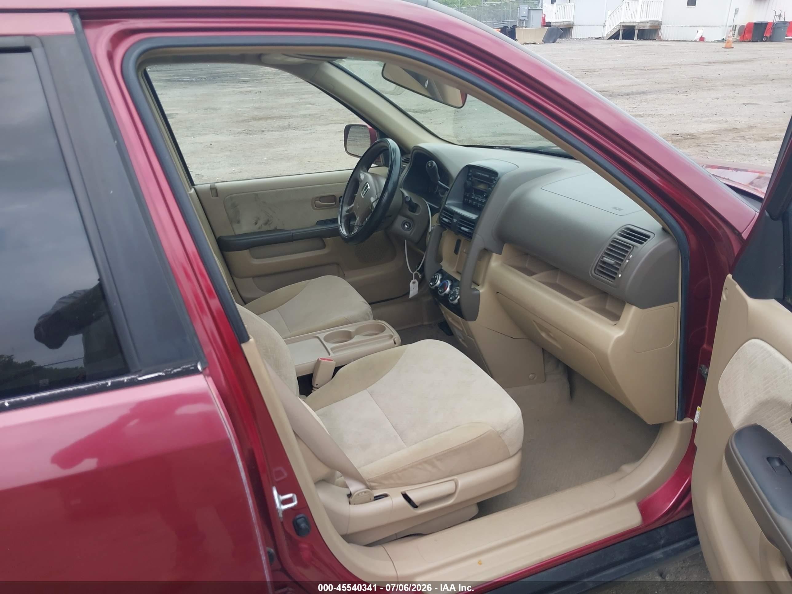2005 Honda Cr-v Ex Red vin: SHSRD78845U327808