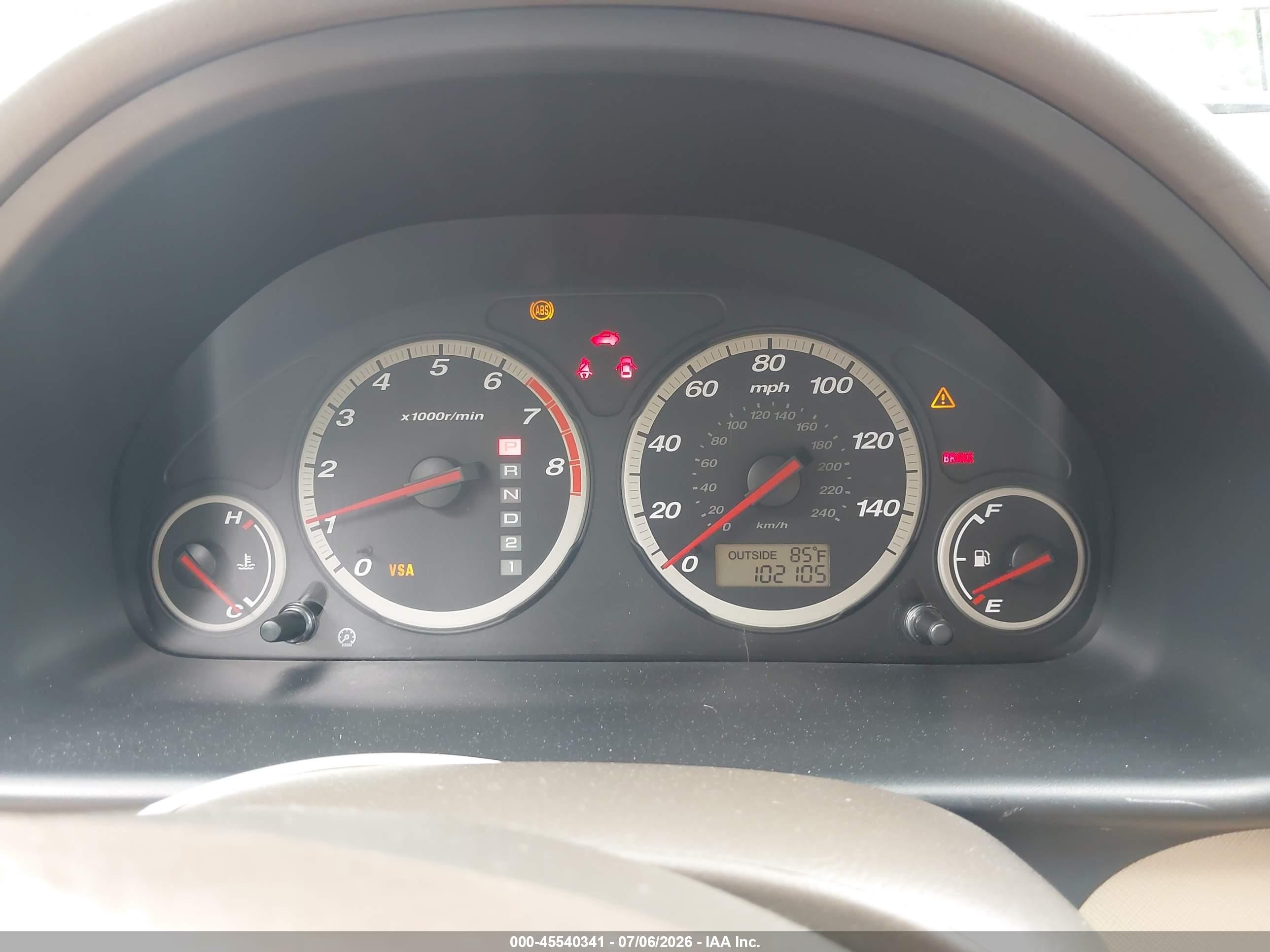 2005 Honda Cr-v Ex Red vin: SHSRD78845U327808