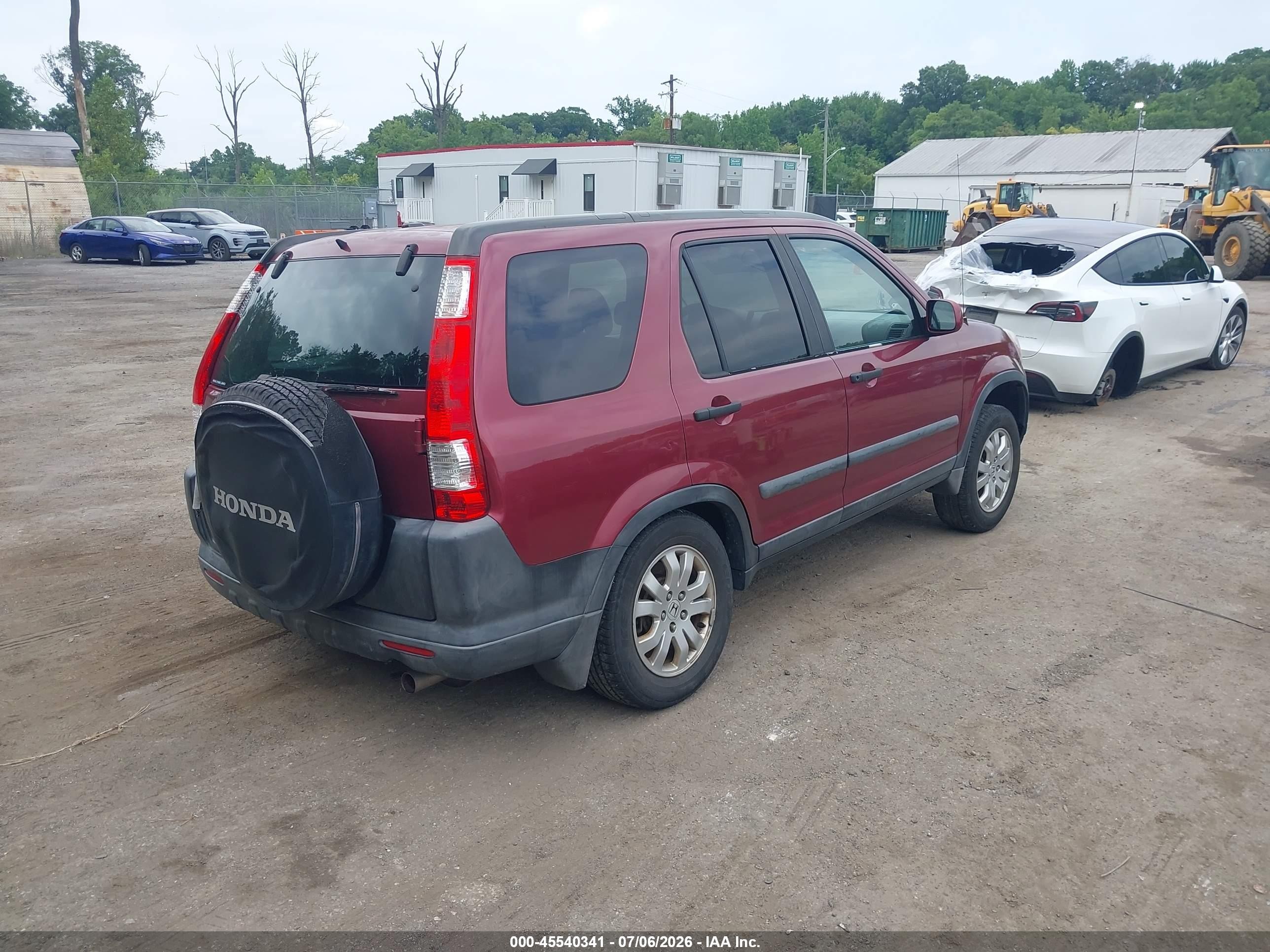 2005 Honda Cr-v Ex Red vin: SHSRD78845U327808