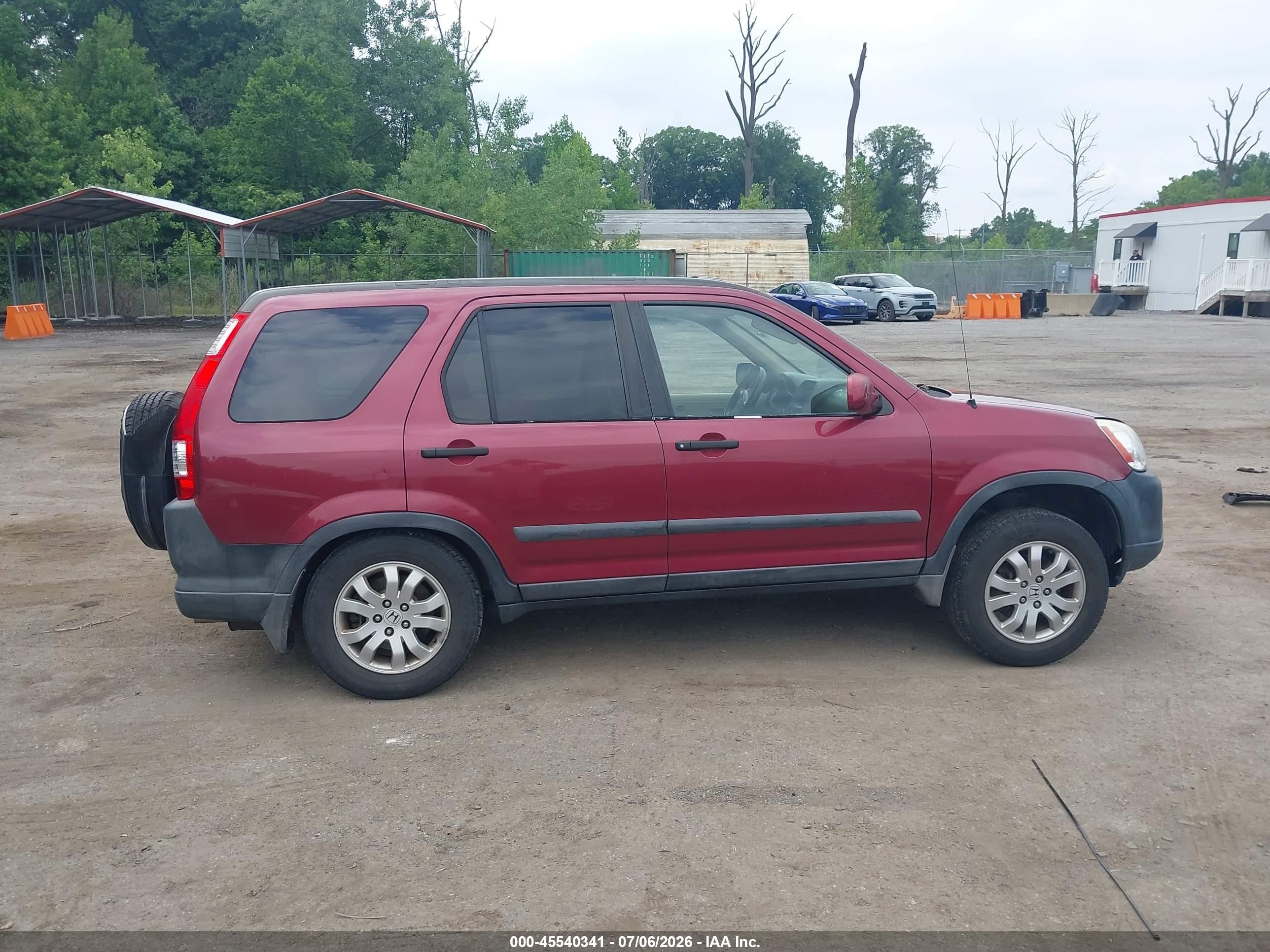 2005 Honda Cr-v Ex Red vin: SHSRD78845U327808
