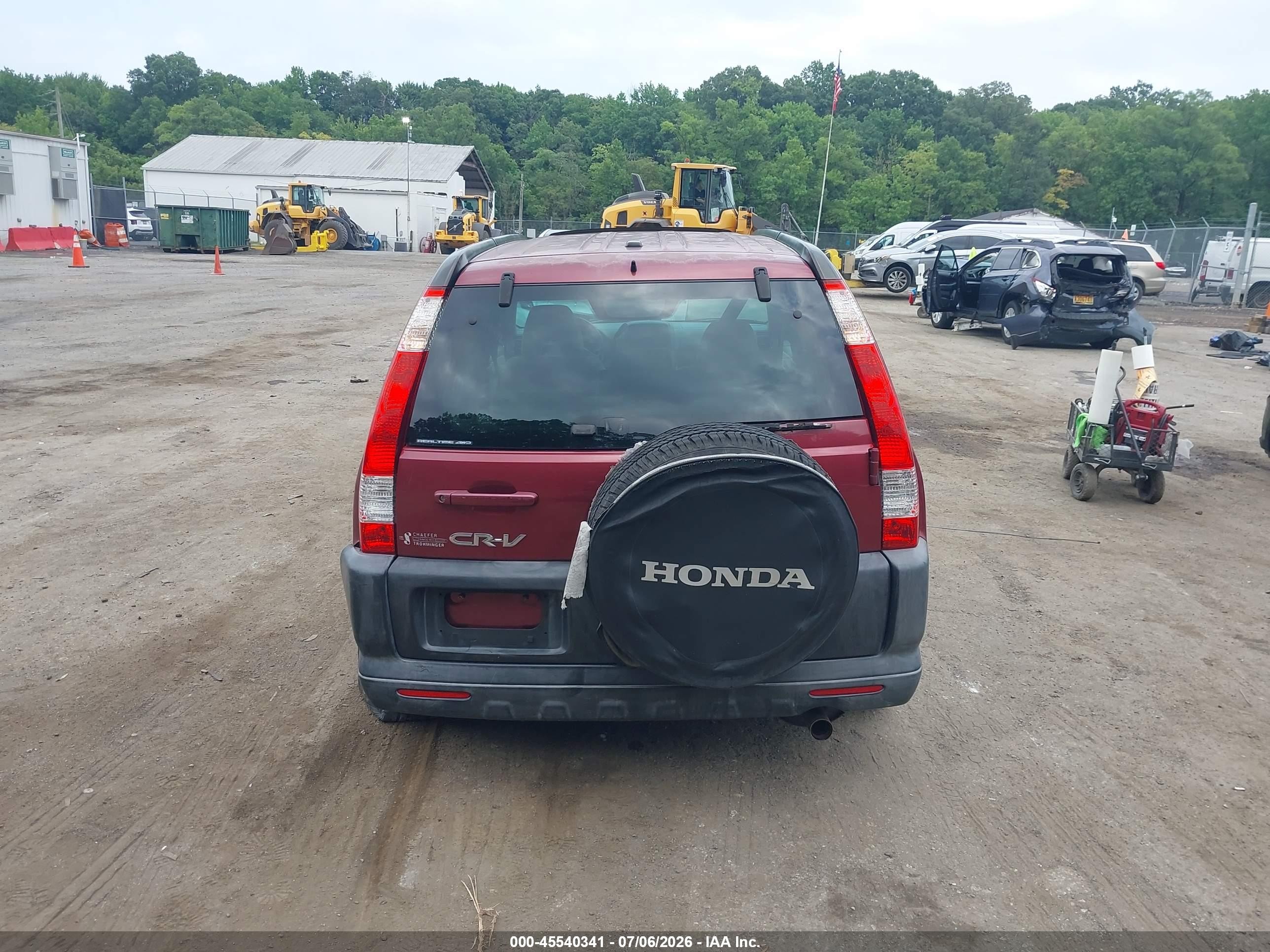 2005 Honda Cr-v Ex Red vin: SHSRD78845U327808