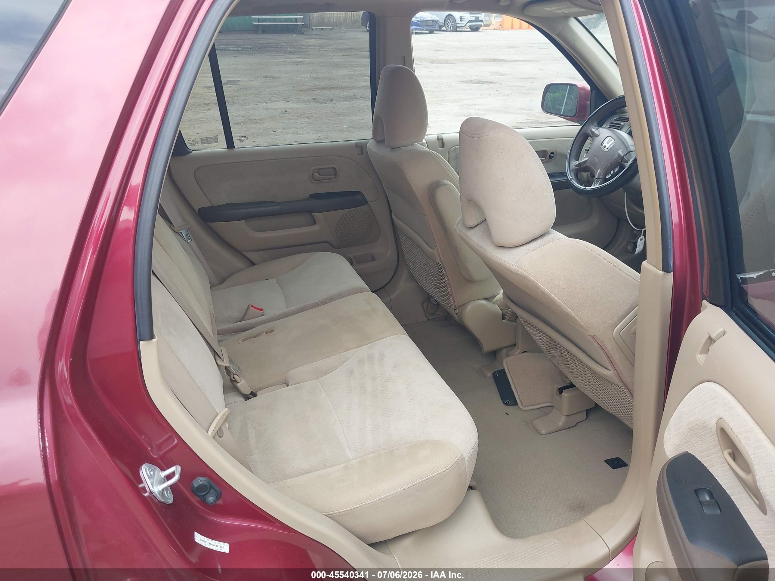 2005 Honda Cr-v Ex Red vin: SHSRD78845U327808