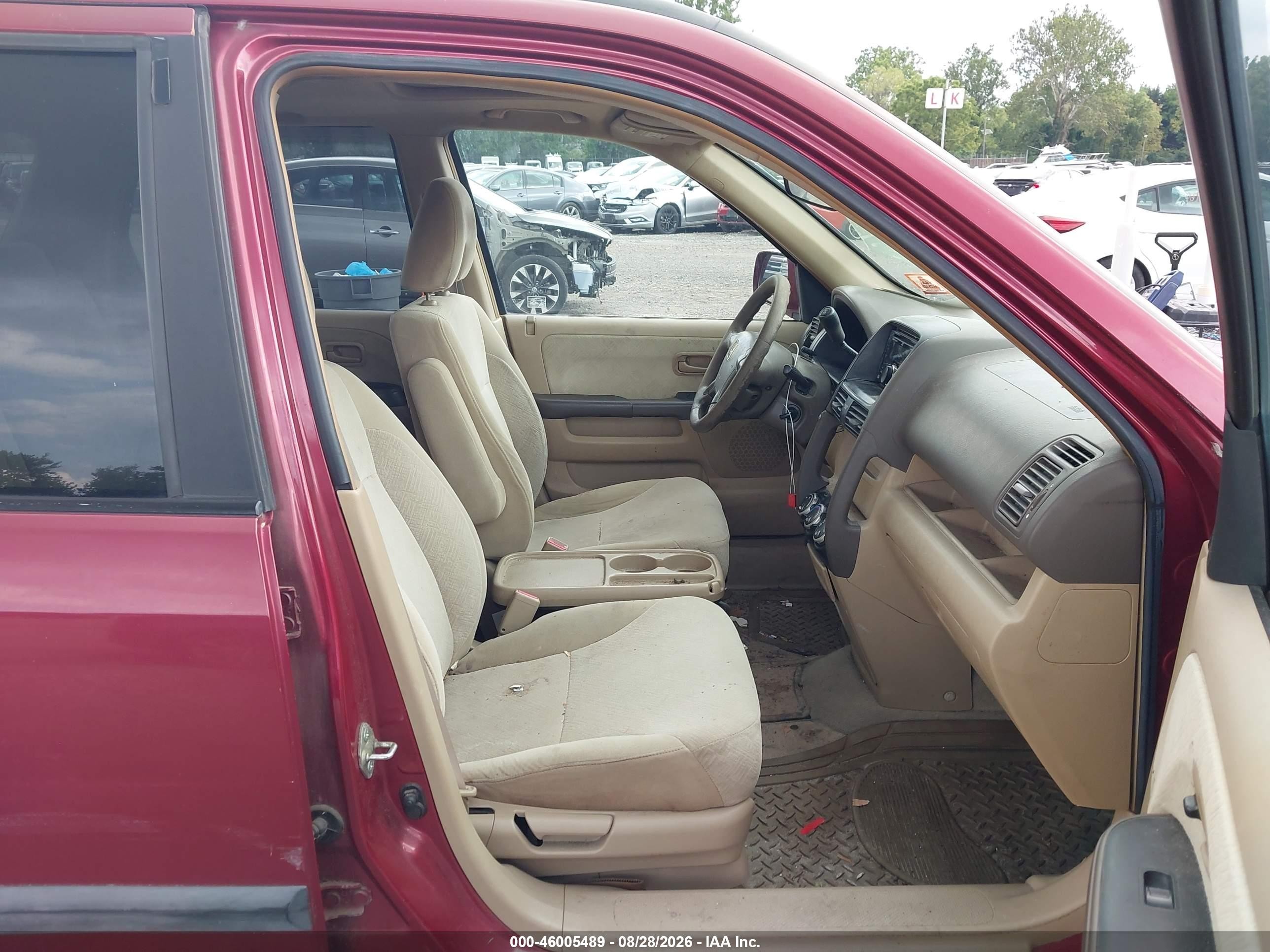 2005 Honda Cr-v Ex Red vin: SHSRD78845U328344