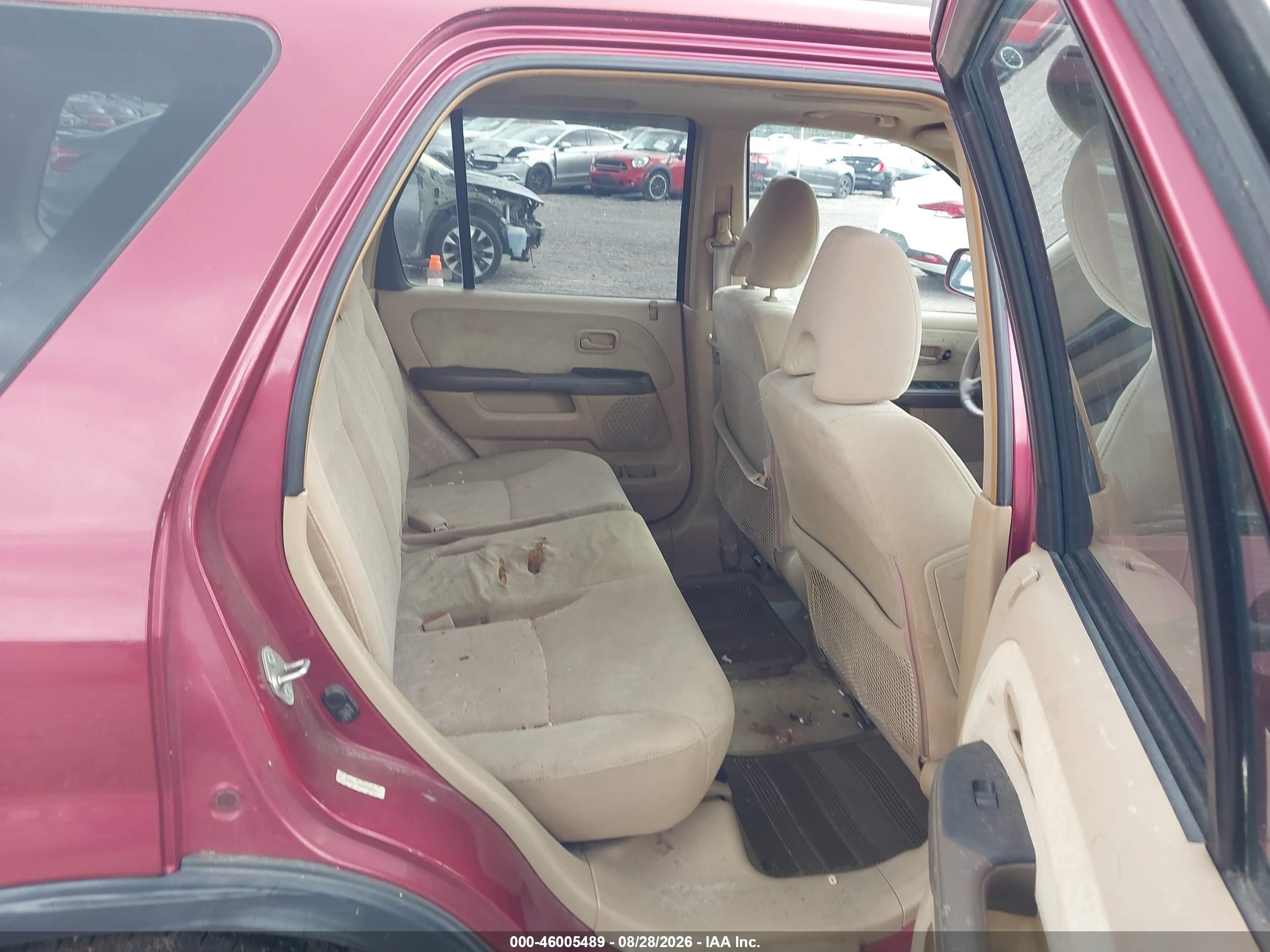 2005 Honda Cr-v Ex Red vin: SHSRD78845U328344