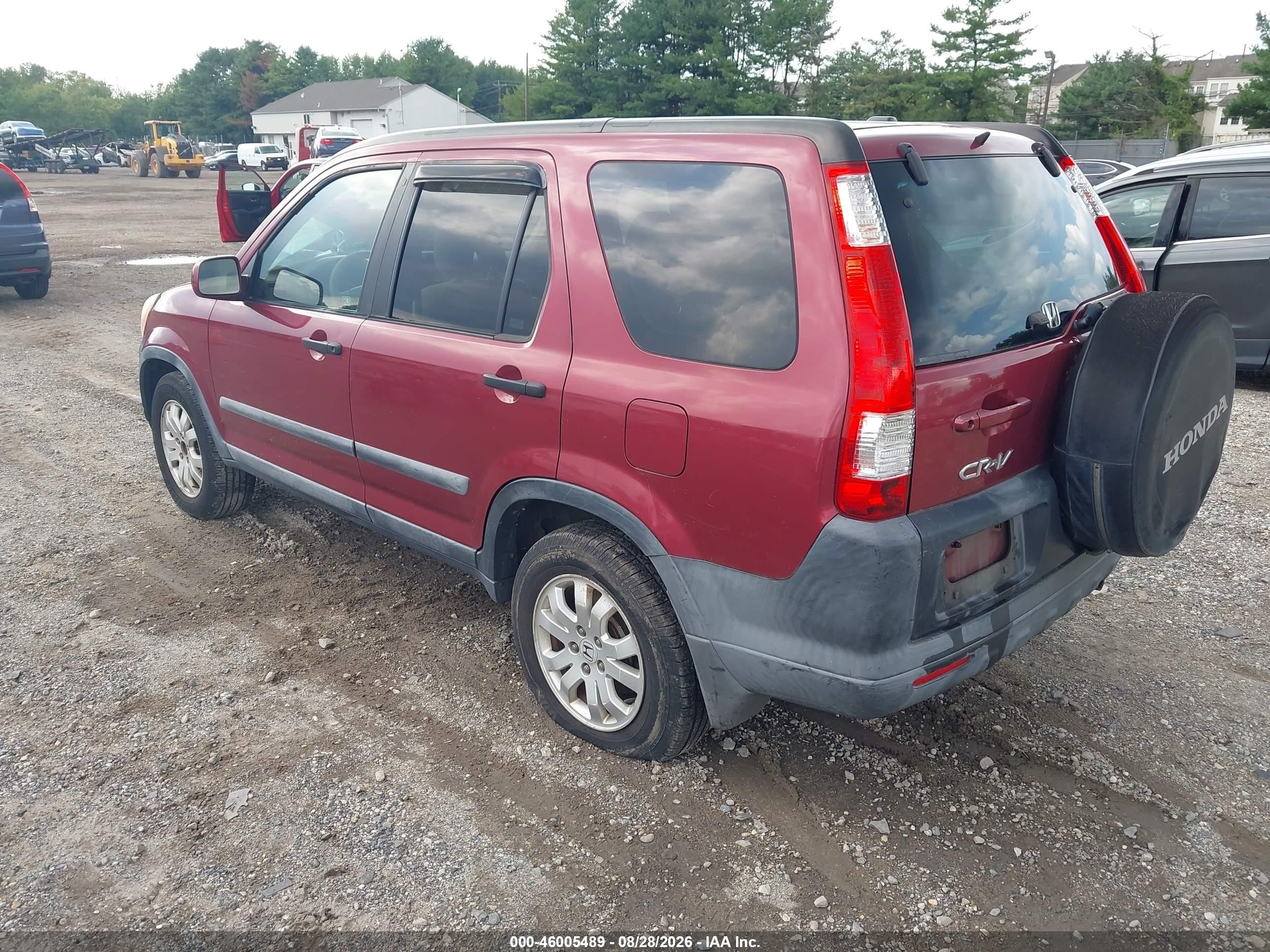 2005 Honda Cr-v Ex Red vin: SHSRD78845U328344
