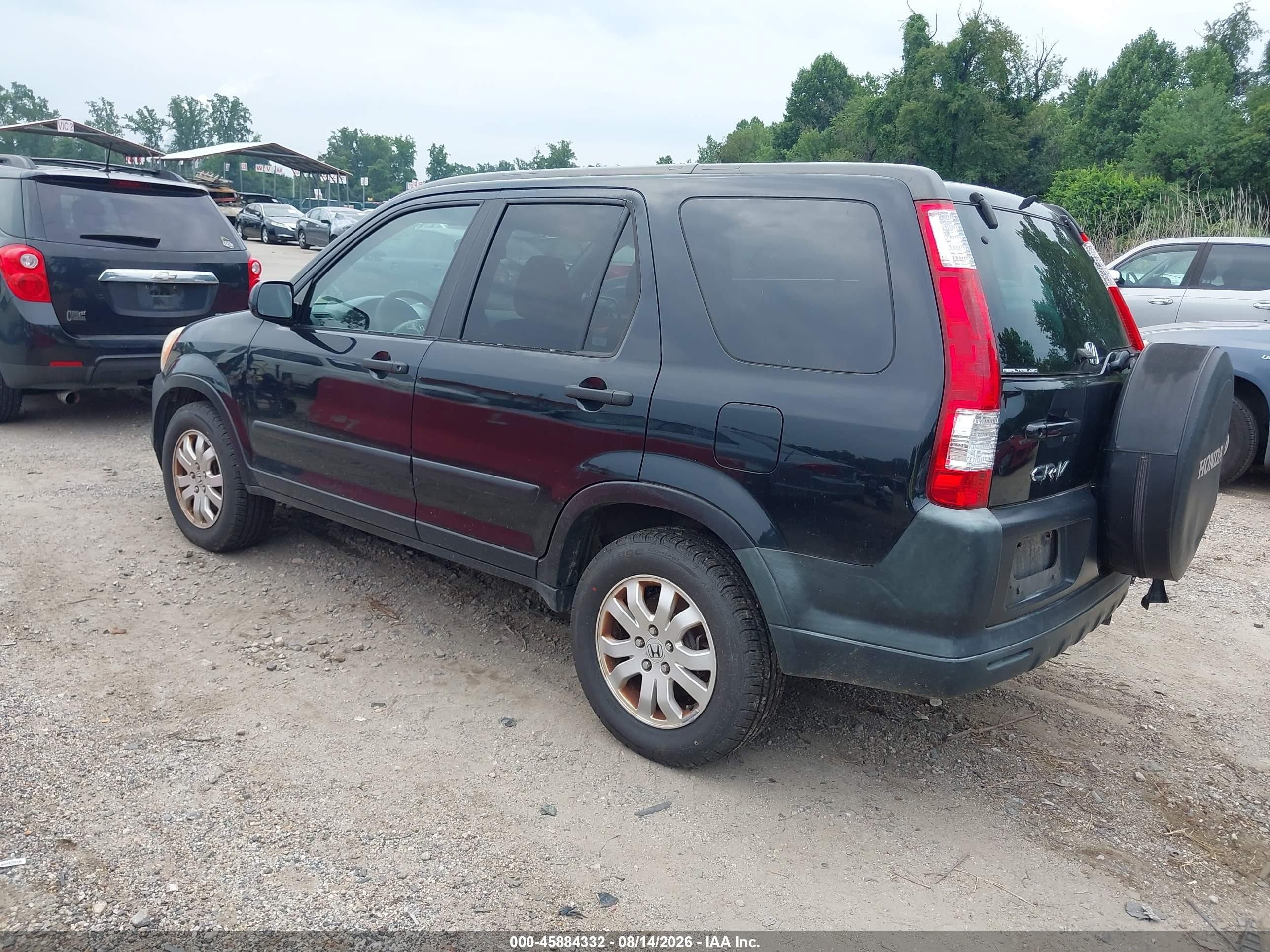 2005 Honda Cr-v Ex Black vin: SHSRD78845U328859