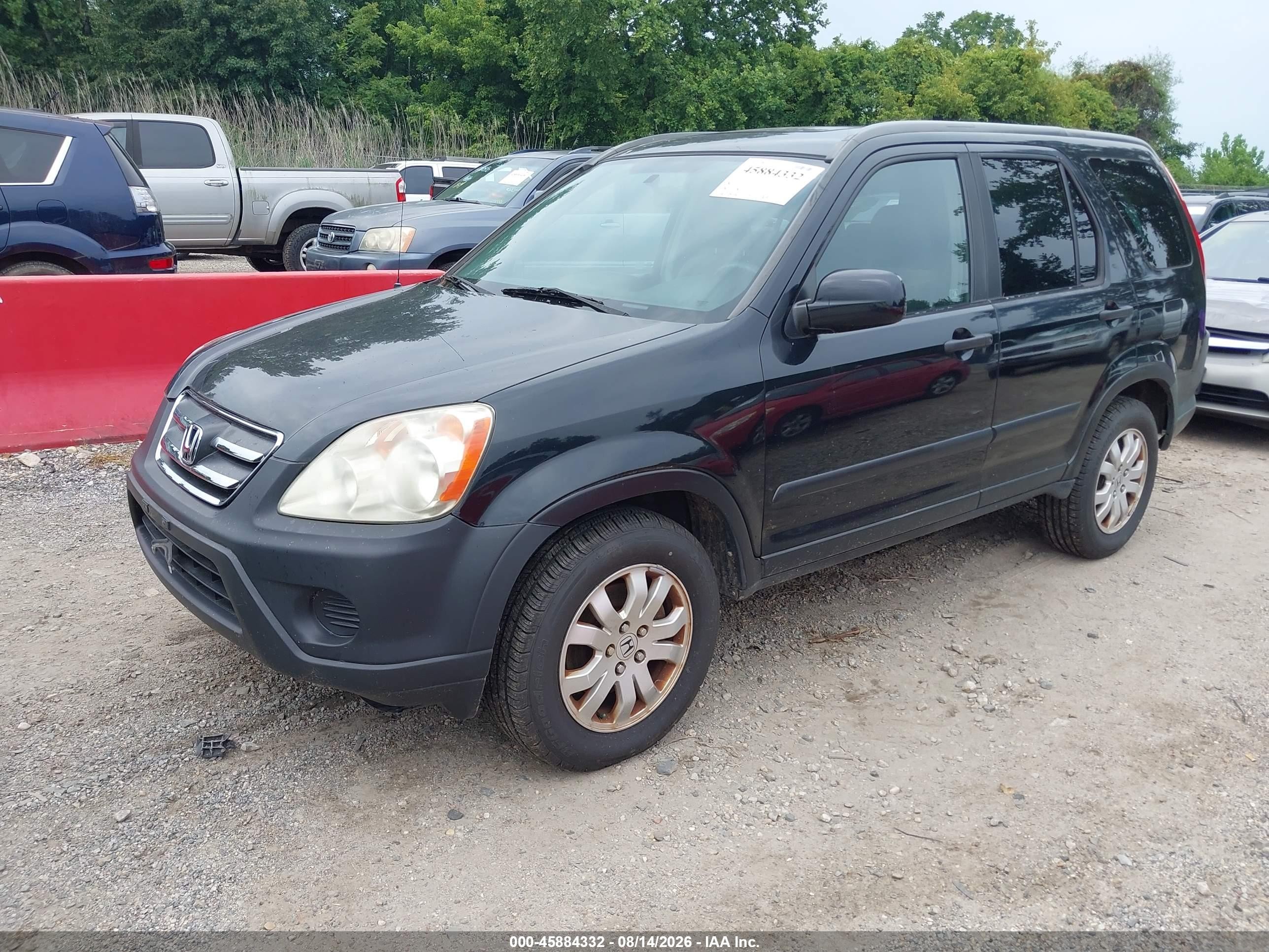 2005 Honda Cr-v Ex Black vin: SHSRD78845U328859