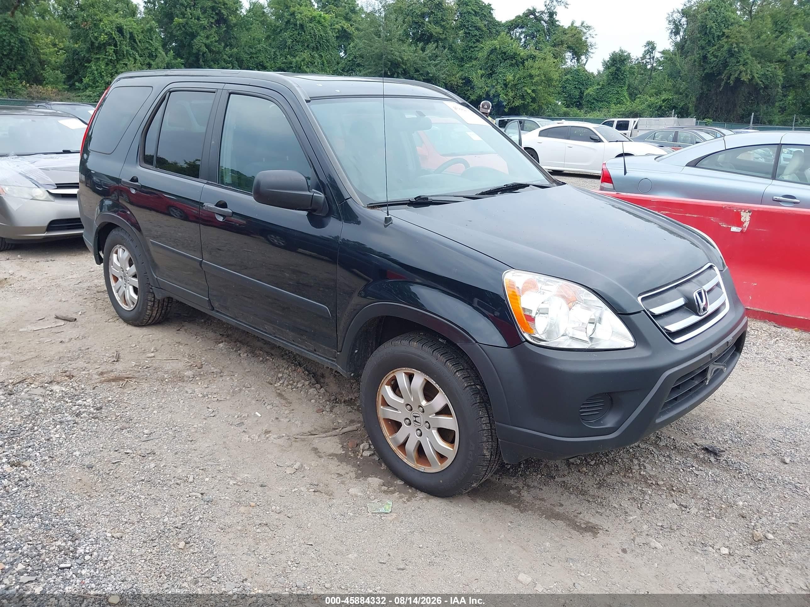 2005 Honda Cr-v Ex Black vin: SHSRD78845U328859