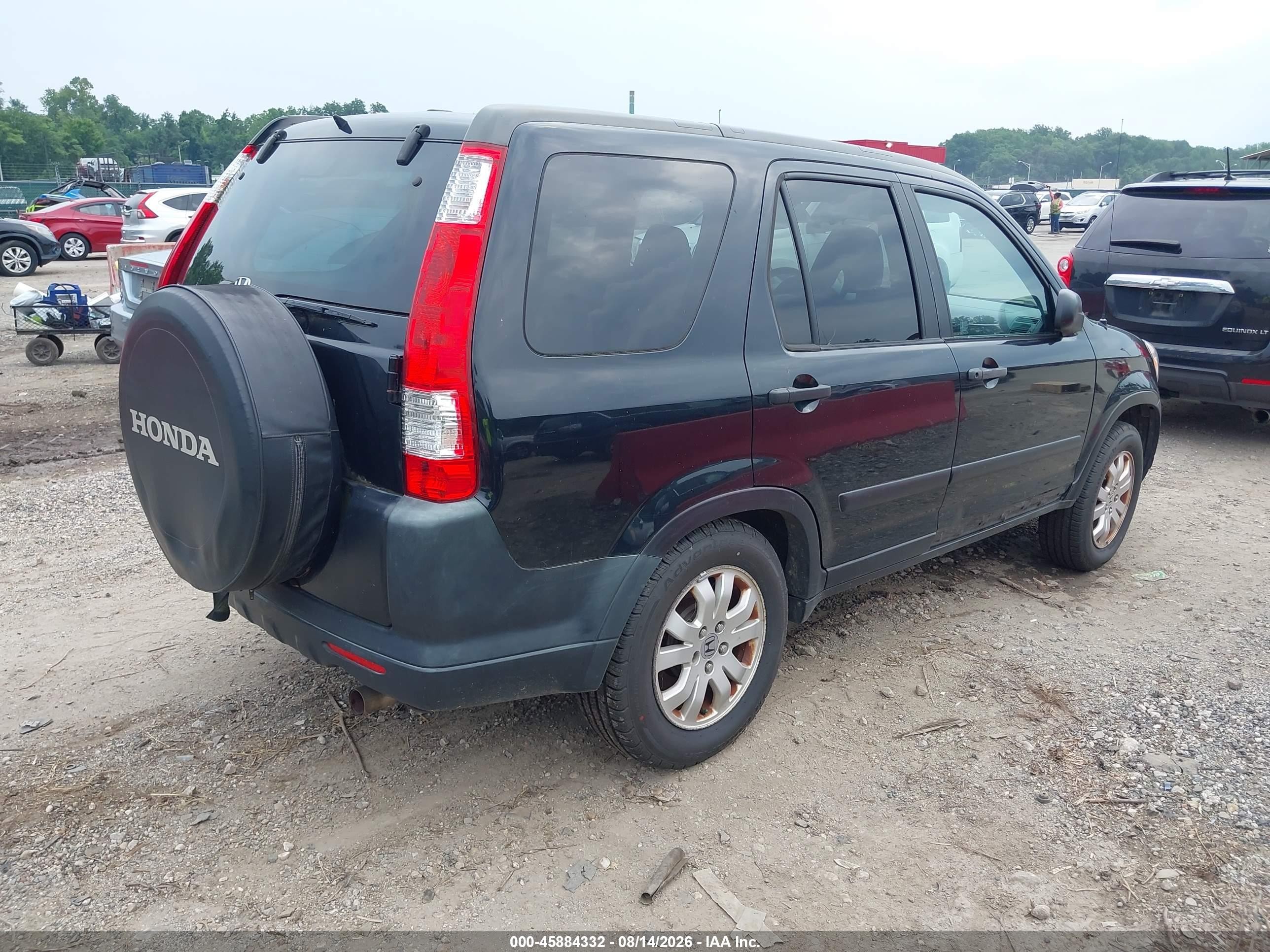 2005 Honda Cr-v Ex Black vin: SHSRD78845U328859