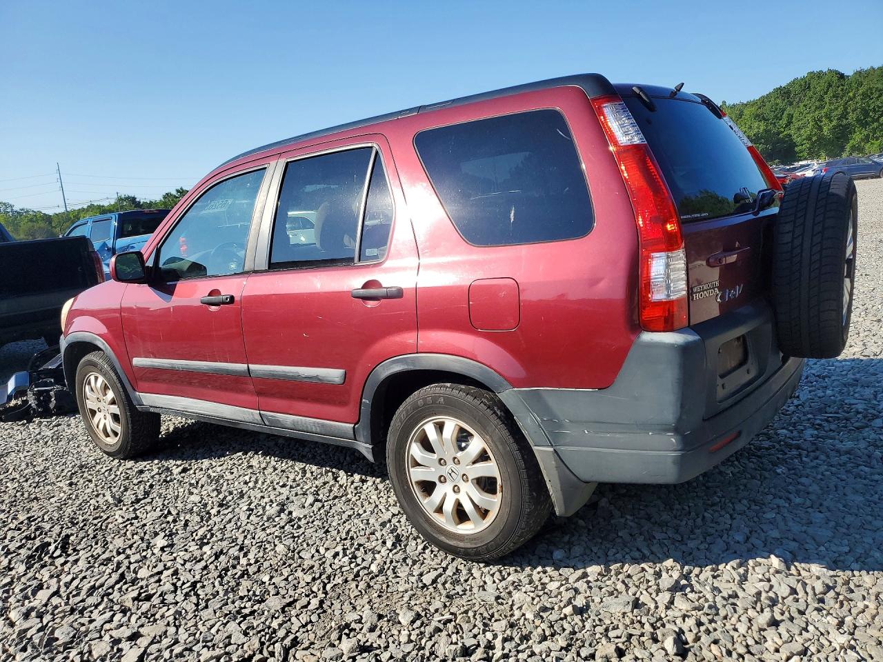 2005 Honda Cr-v Ex Red vin: SHSRD78845U347136