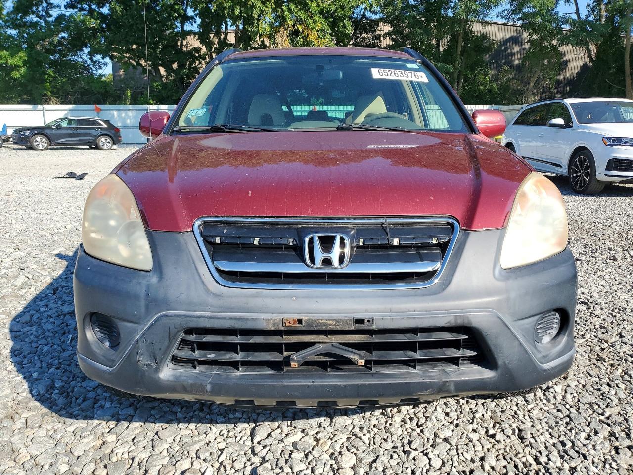 2005 Honda Cr-v Ex Red vin: SHSRD78845U347136