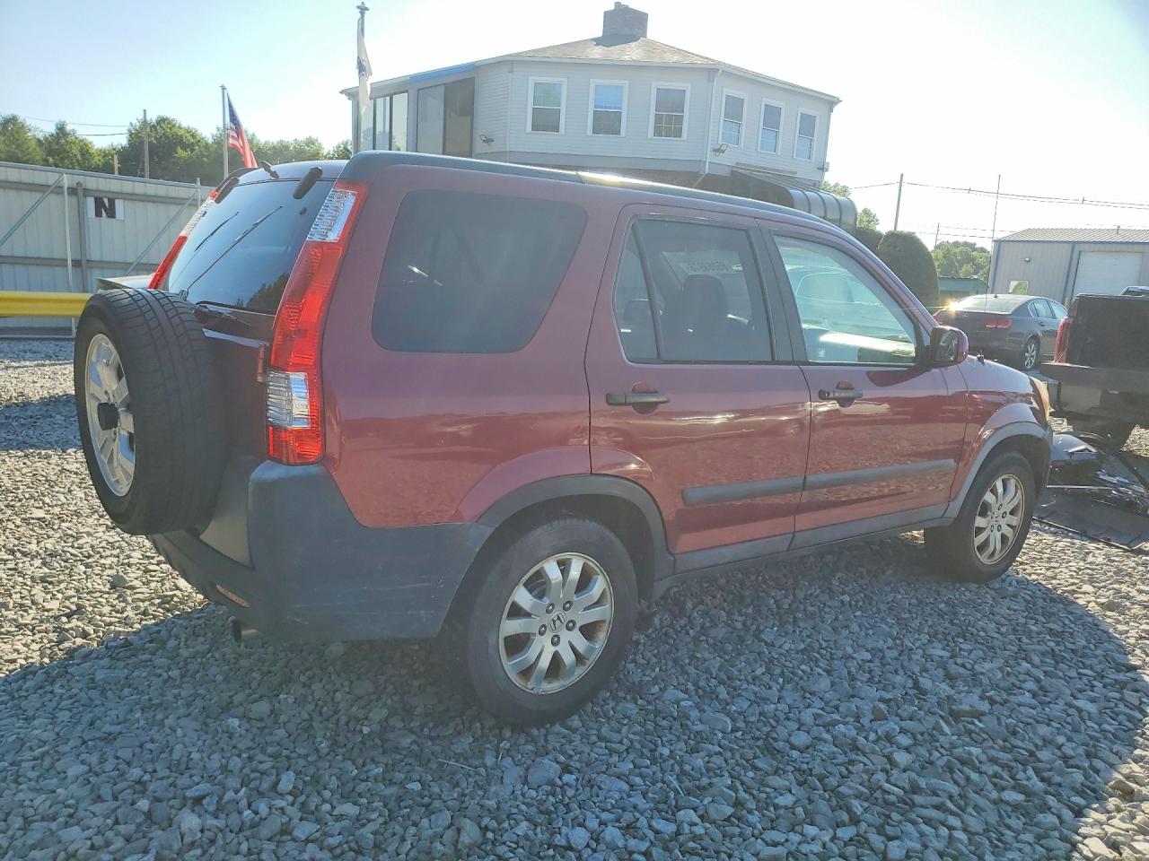2005 Honda Cr-v Ex Red vin: SHSRD78845U347136