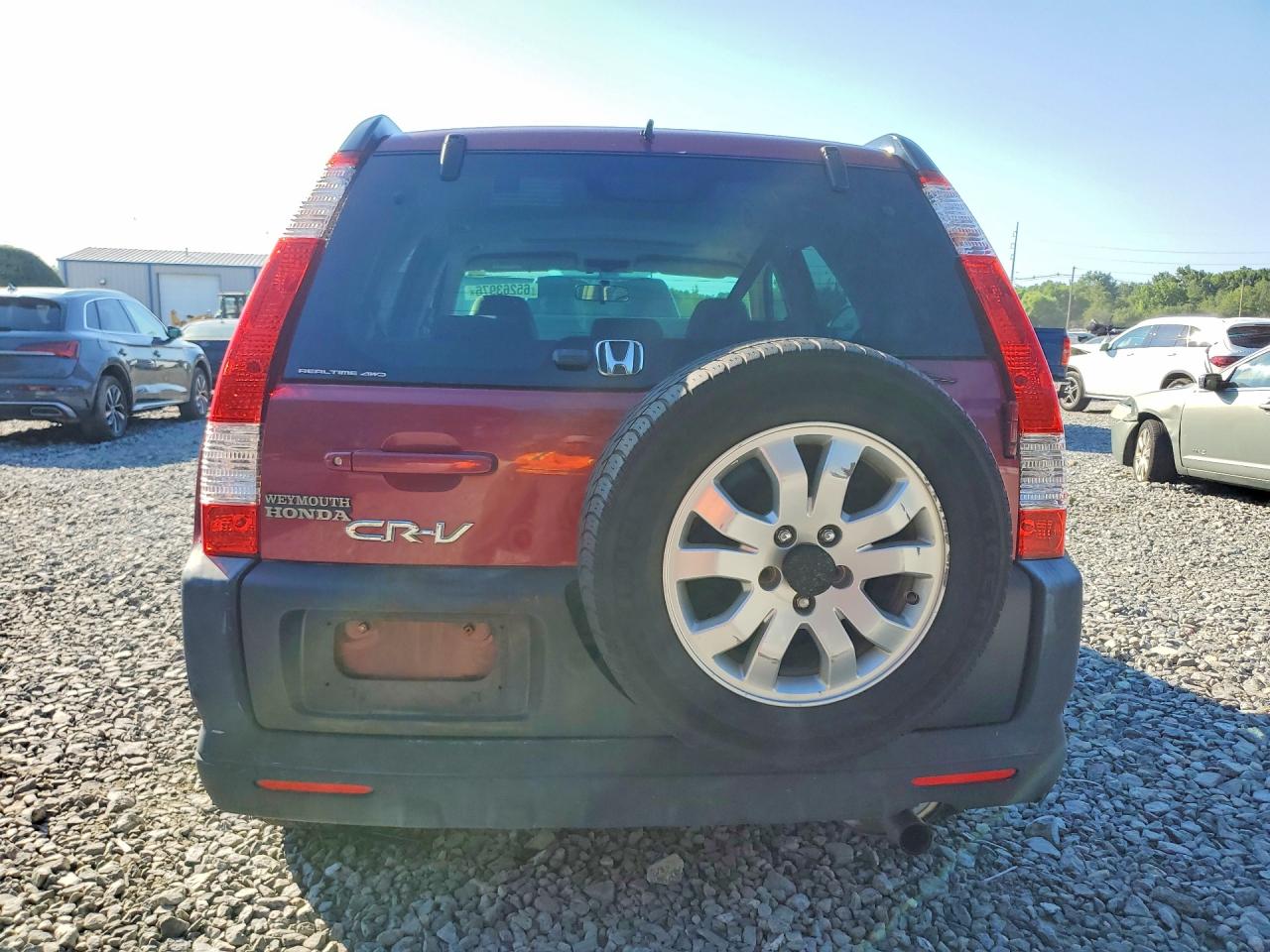 2005 Honda Cr-v Ex Red vin: SHSRD78845U347136