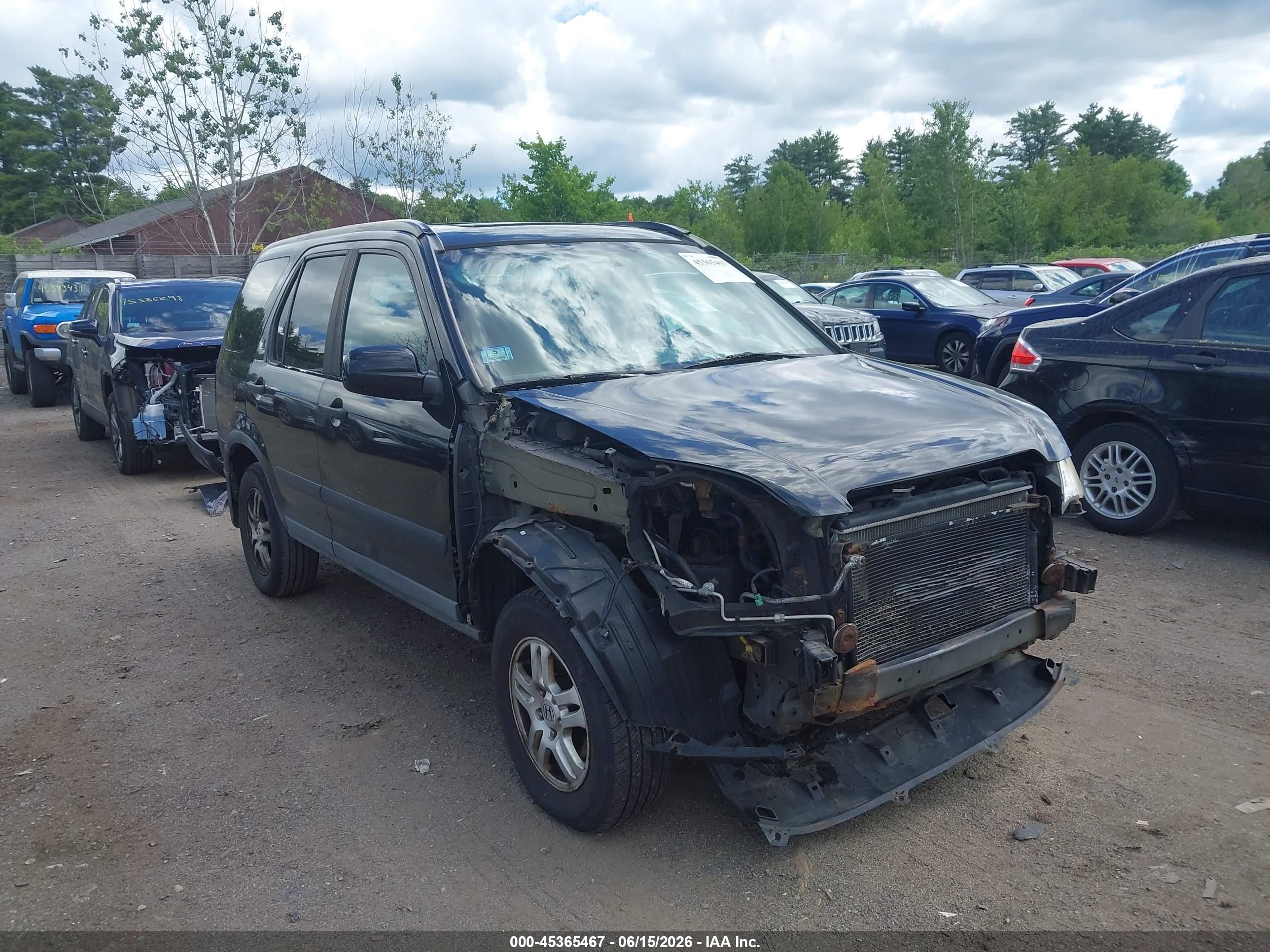 2002 Honda Cr-v Ex Black vin: SHSRD78852U012866