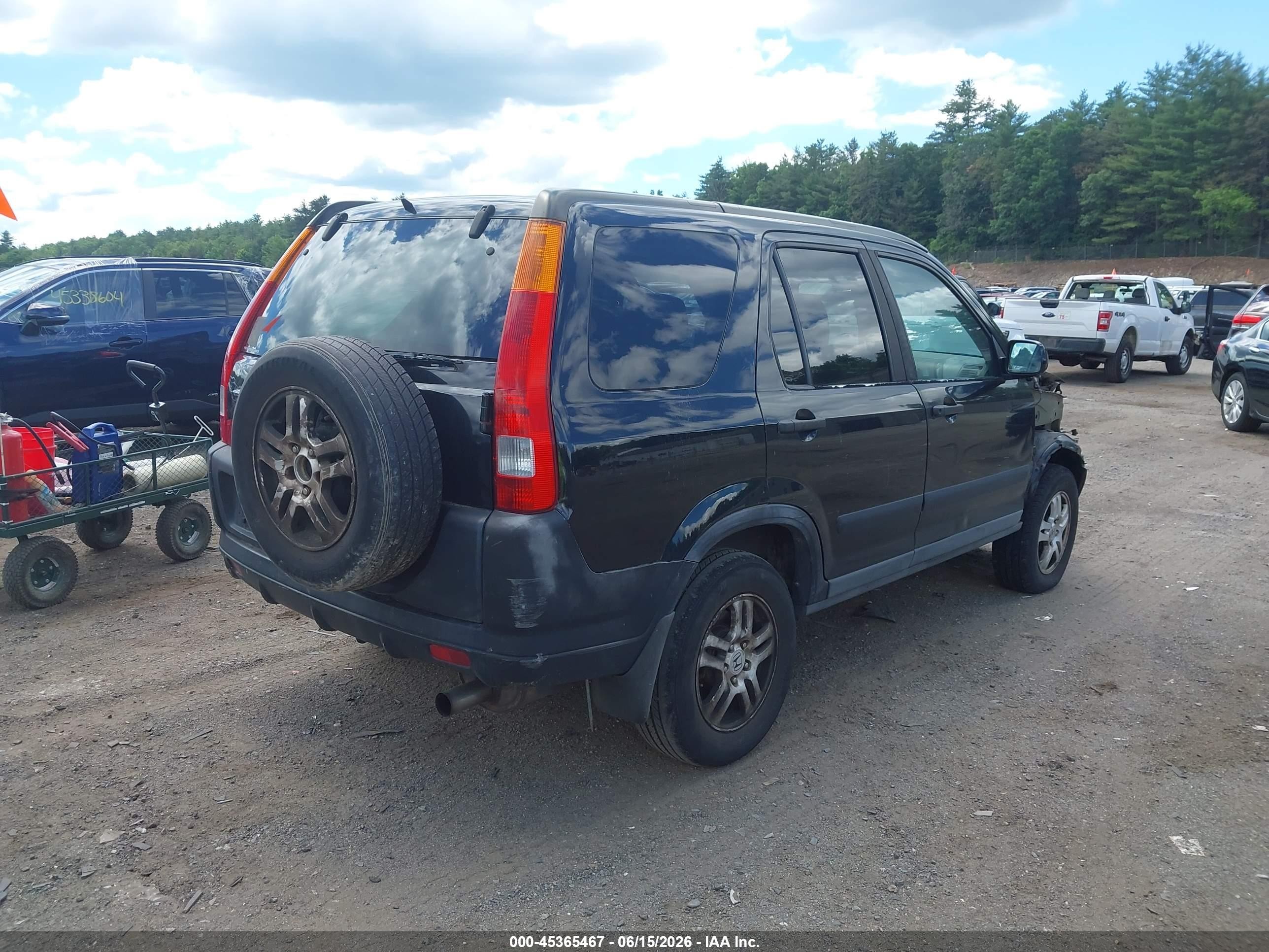 2002 Honda Cr-v Ex Black vin: SHSRD78852U012866