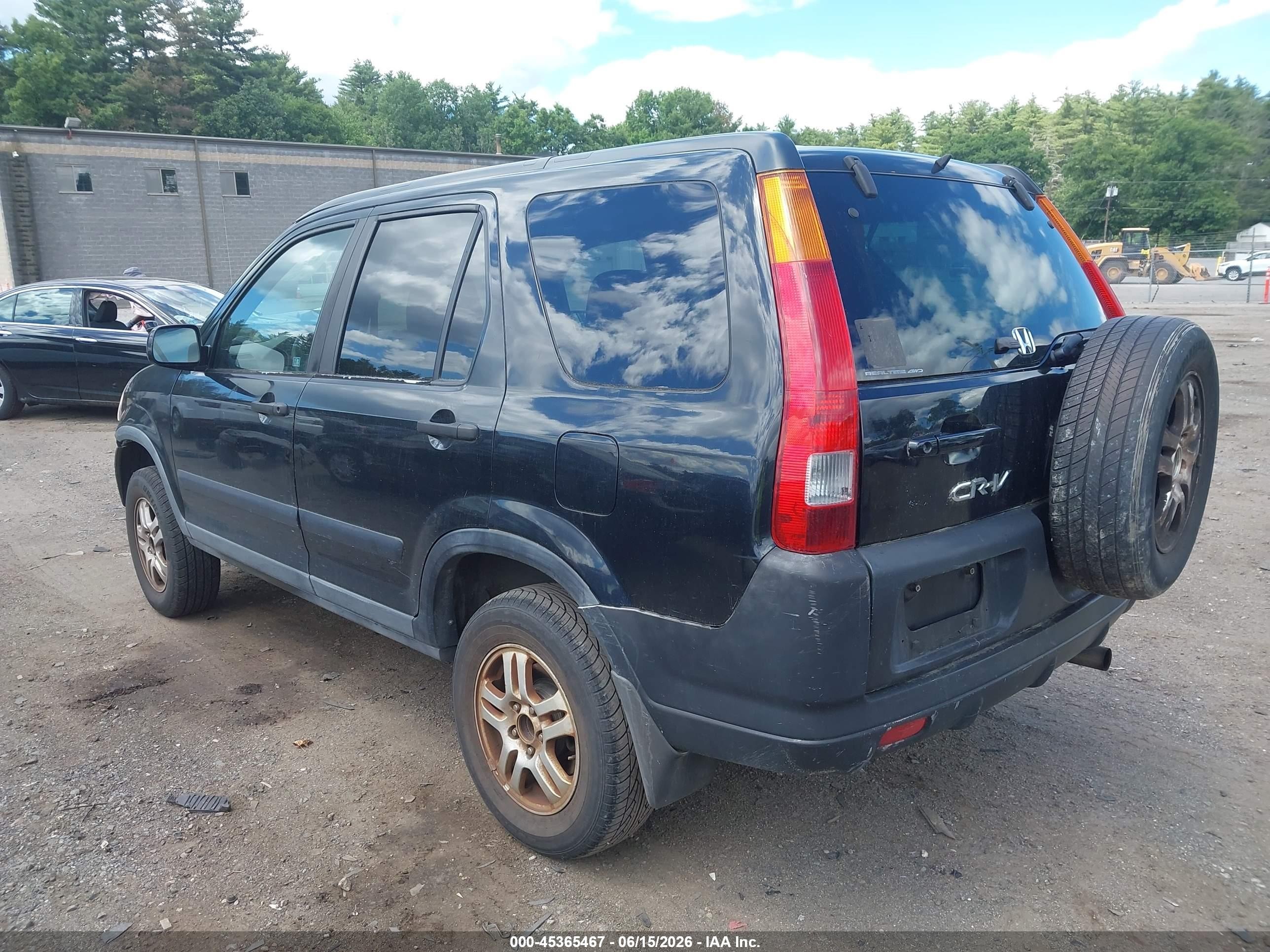 2002 Honda Cr-v Ex Black vin: SHSRD78852U012866